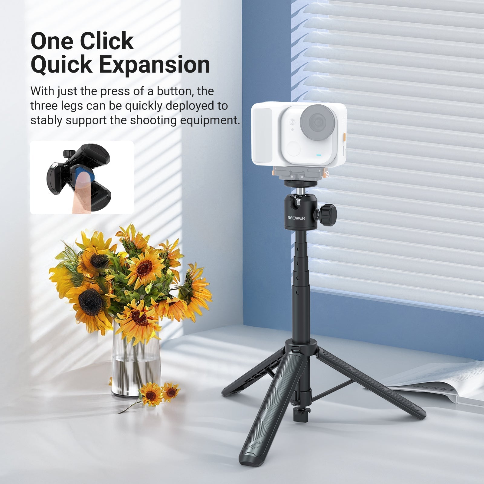 NEEWER BASICS DT001 Extendable Selfie Stick Tripod