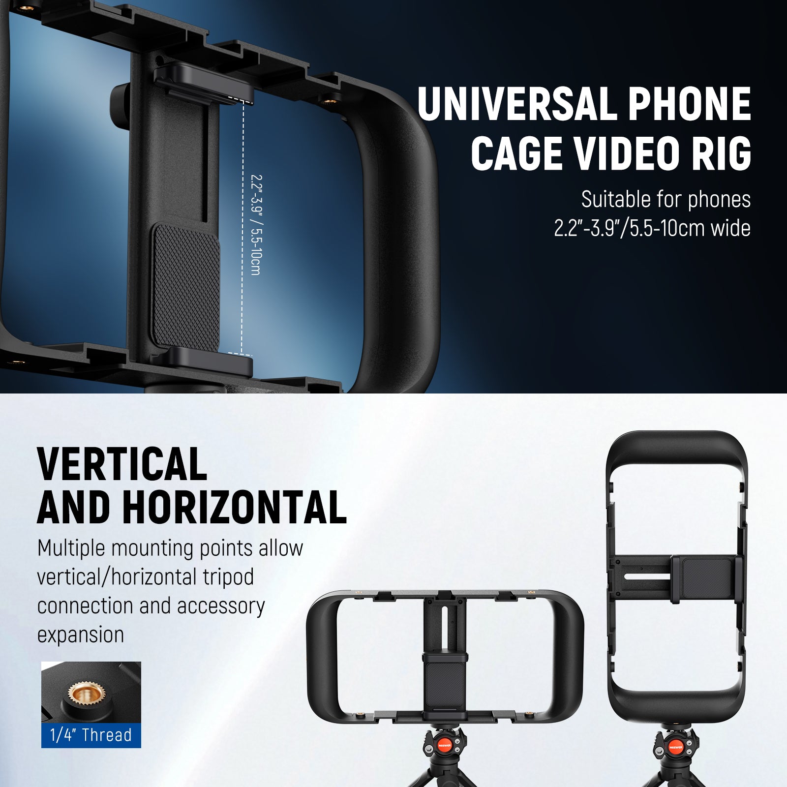 NEEWER BASICS PA055 Phone Cage Vlogging Kit