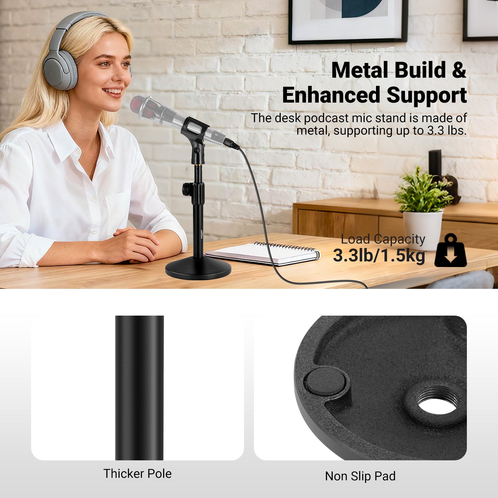 NEEWER MS015 Desk Microphone Stand