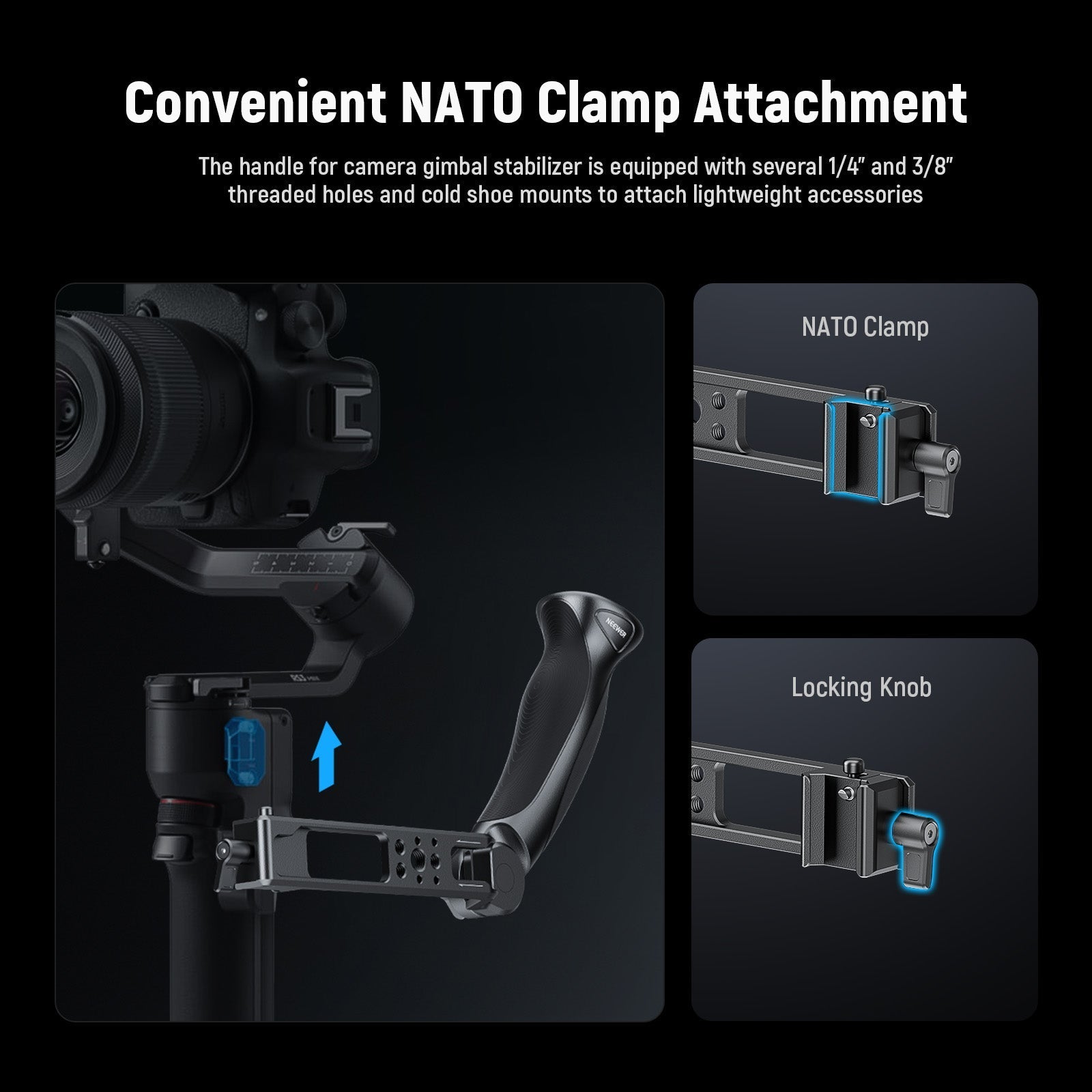 NEEWER BASICS CA143 Adjustable Sling Handle Grip for DJI RS Series