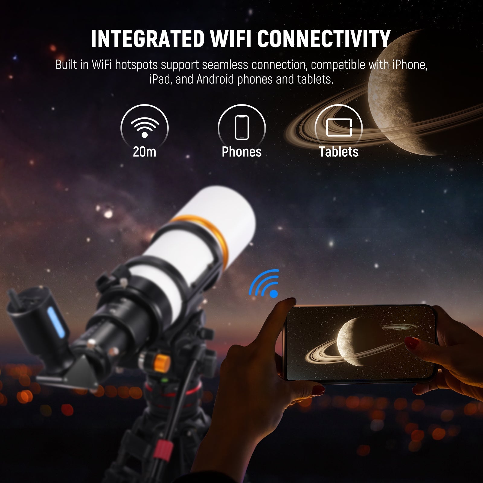NEEWER LS-T22 1.25" Electronic Telescope Eyepiece with App Control