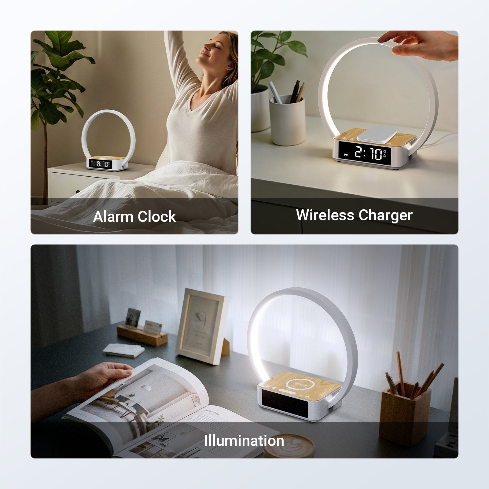 NEEWER ENTRY LEVEL VERSION N40 Bedside Lamp with 15W Wireless Charging