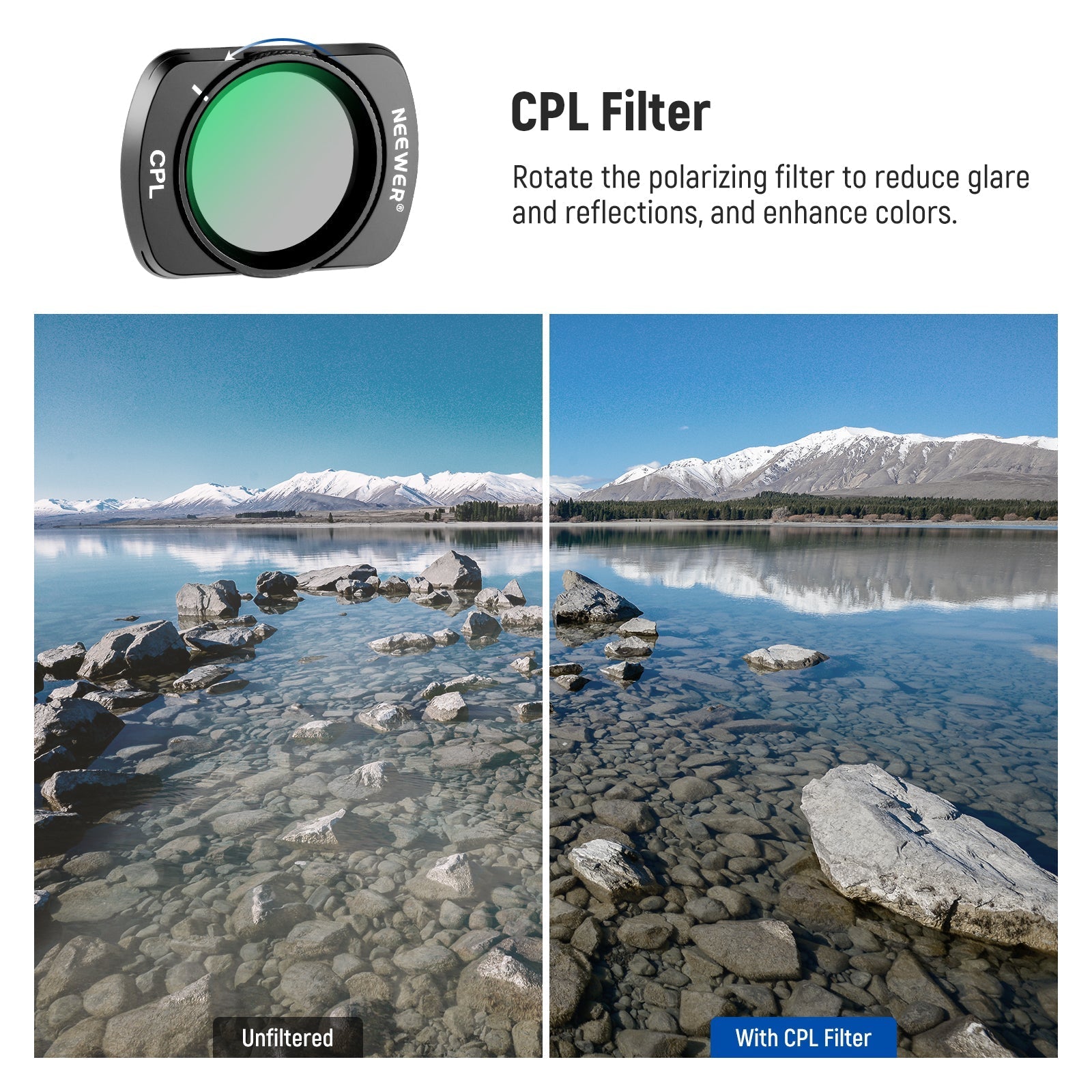 NEEWER FL-P5 4-Pack Magnetic ND Filter Set for DJI Osmo Pocket 3 / Pocket 4 & Xtra Muse