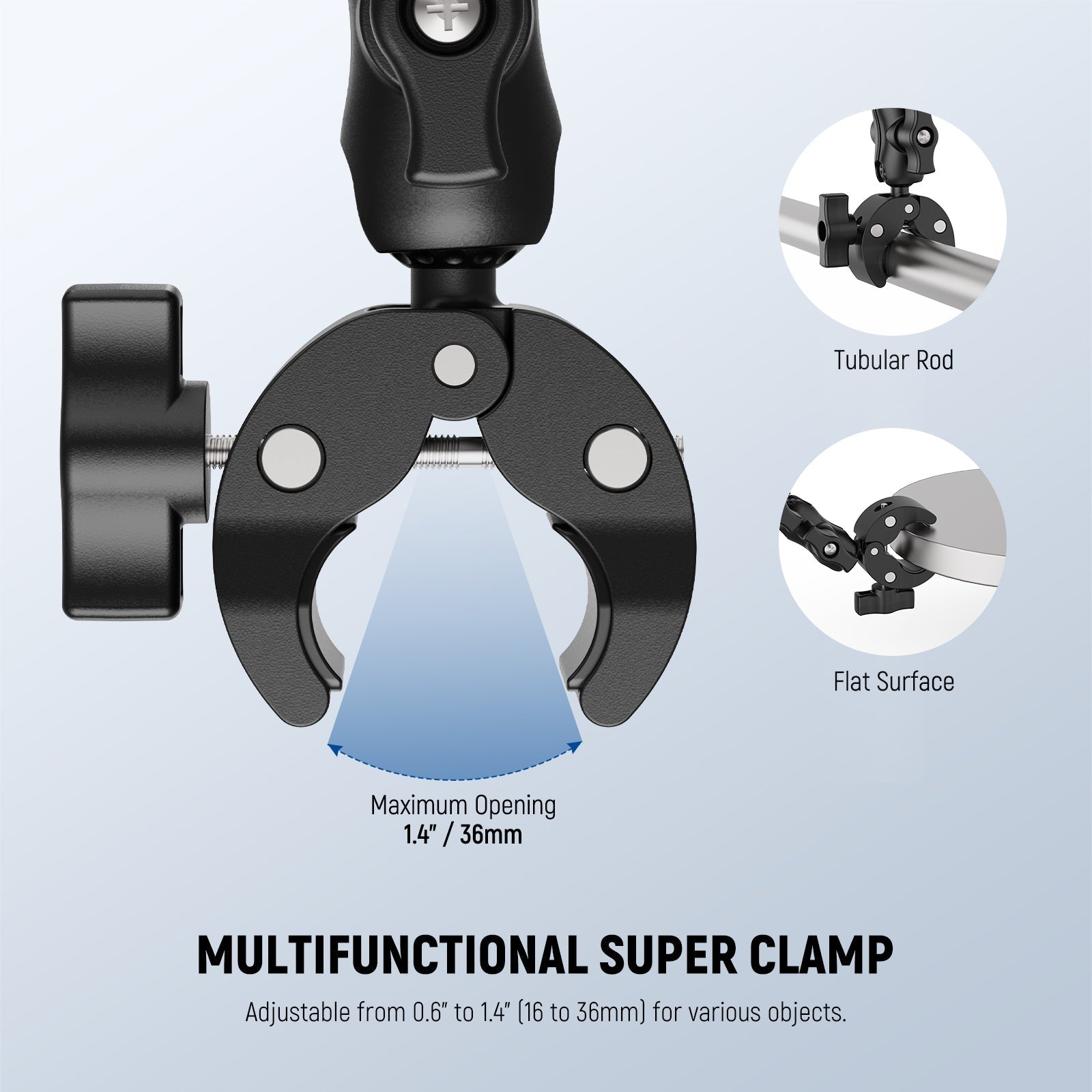 NEEWER CA160 Double Super Clamp Mount with Magic Arm