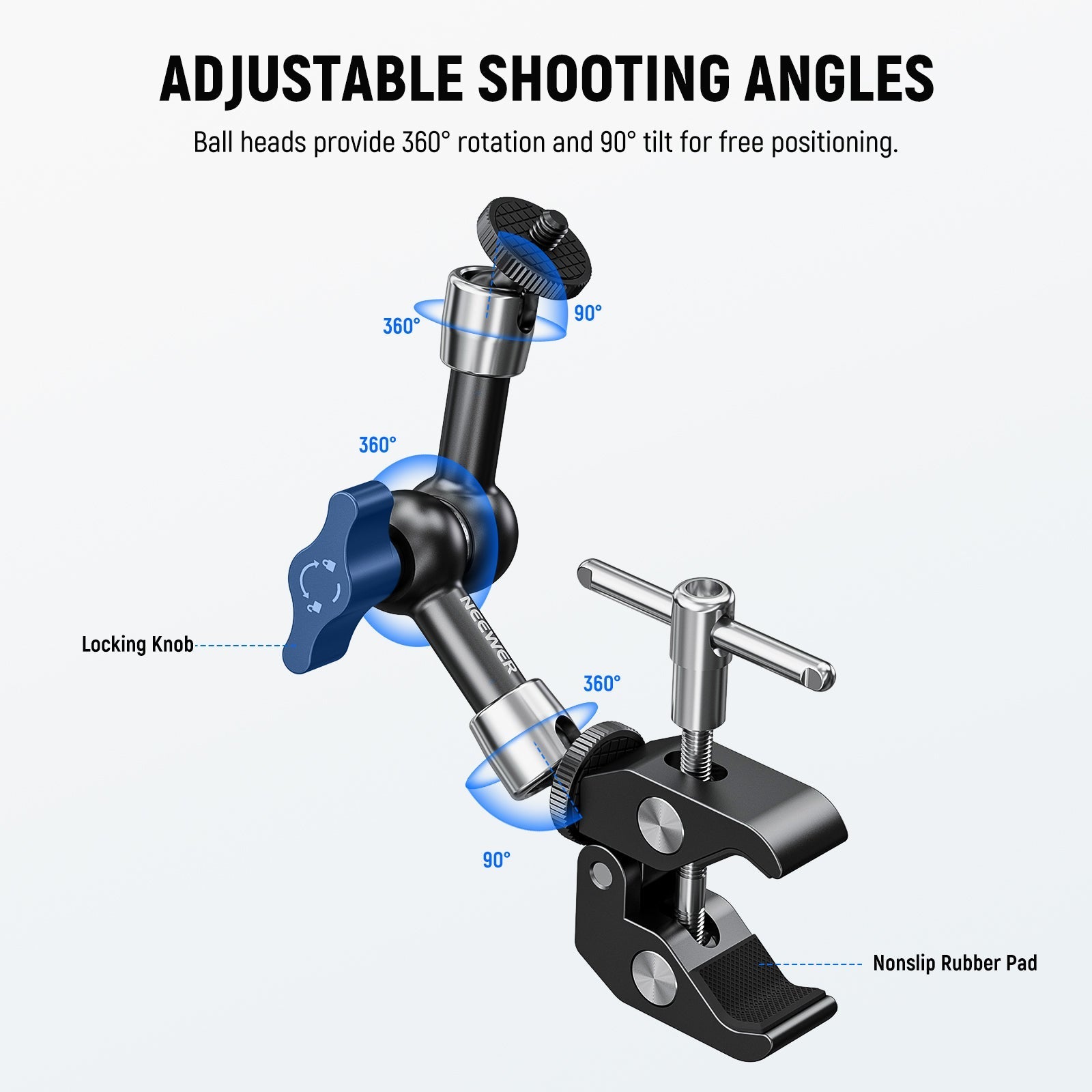 NEEWER ST15C/ST25C Super Clamp with Magic Arm Kit