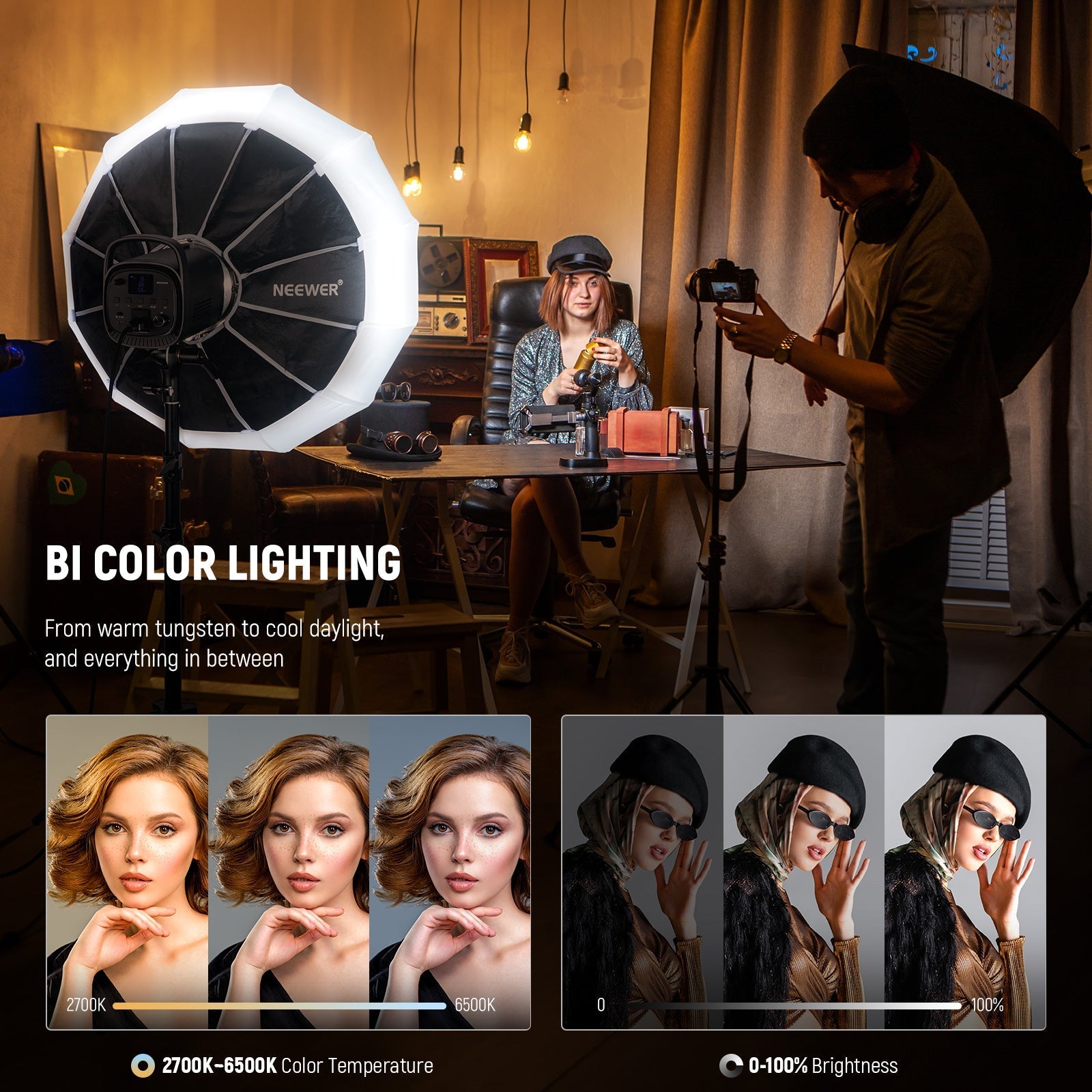 NEEWER CB120B 120W Bi-Color COB LED Video Light