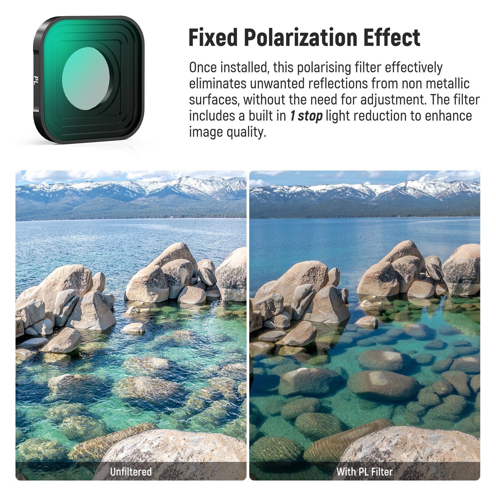 NEEWER FL-GP18 4 Pack PL/ND Filter Set For GoPro Hero 13 12 11 10 9 Black