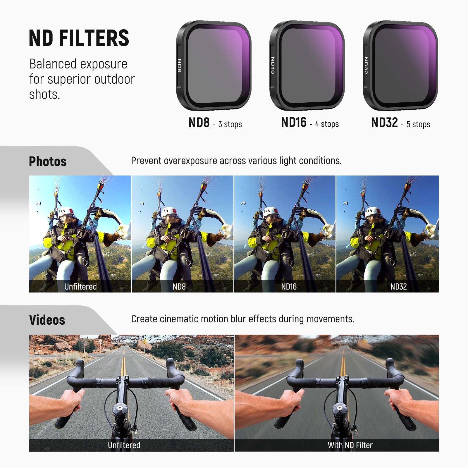 NEEWER FL-C29/FL-C30/FL-C31 4 Pack Filter Set For Insta360 Ace Pro/Ace Pro 2