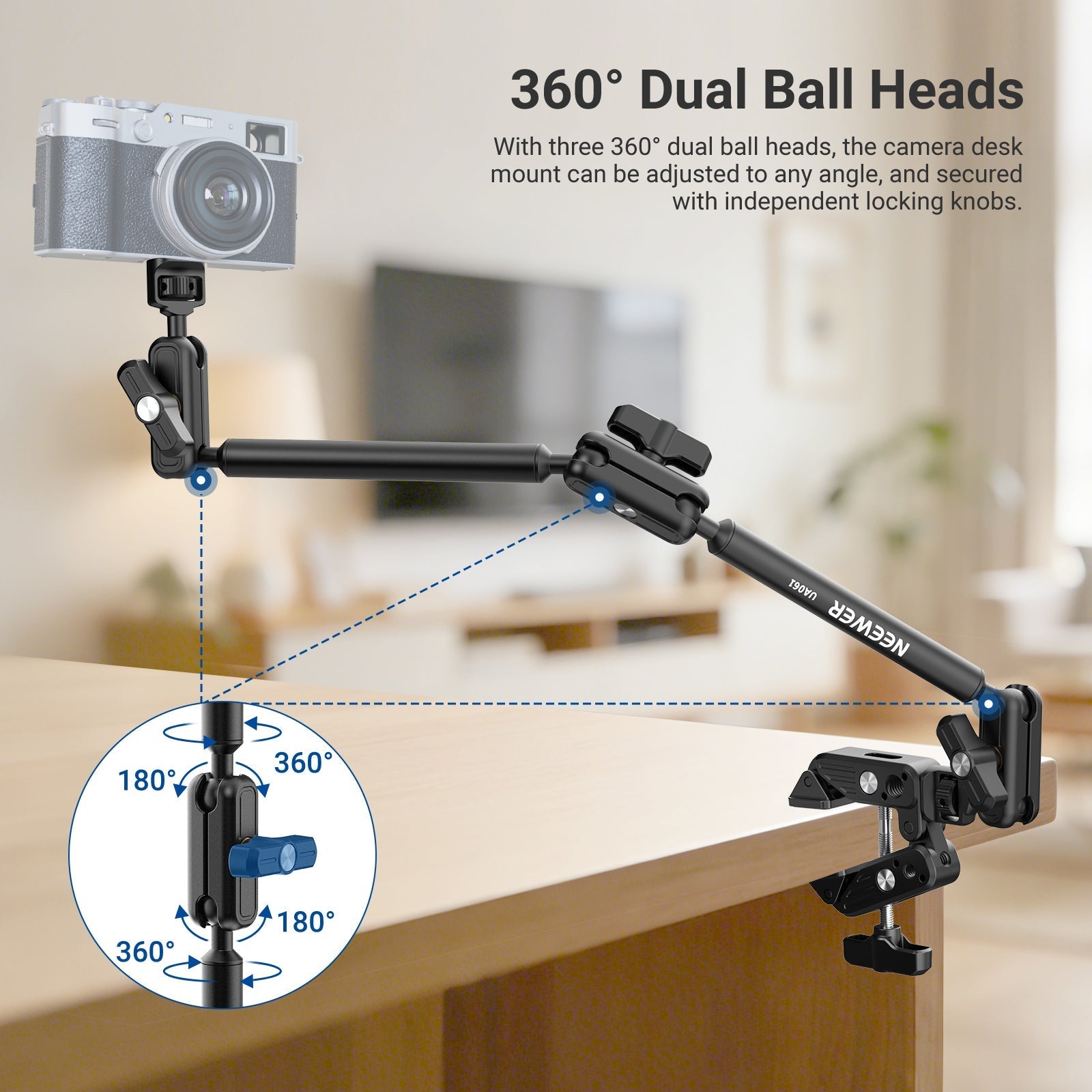 NEEWER BASICS UA061 Magic Arm Desk Mount