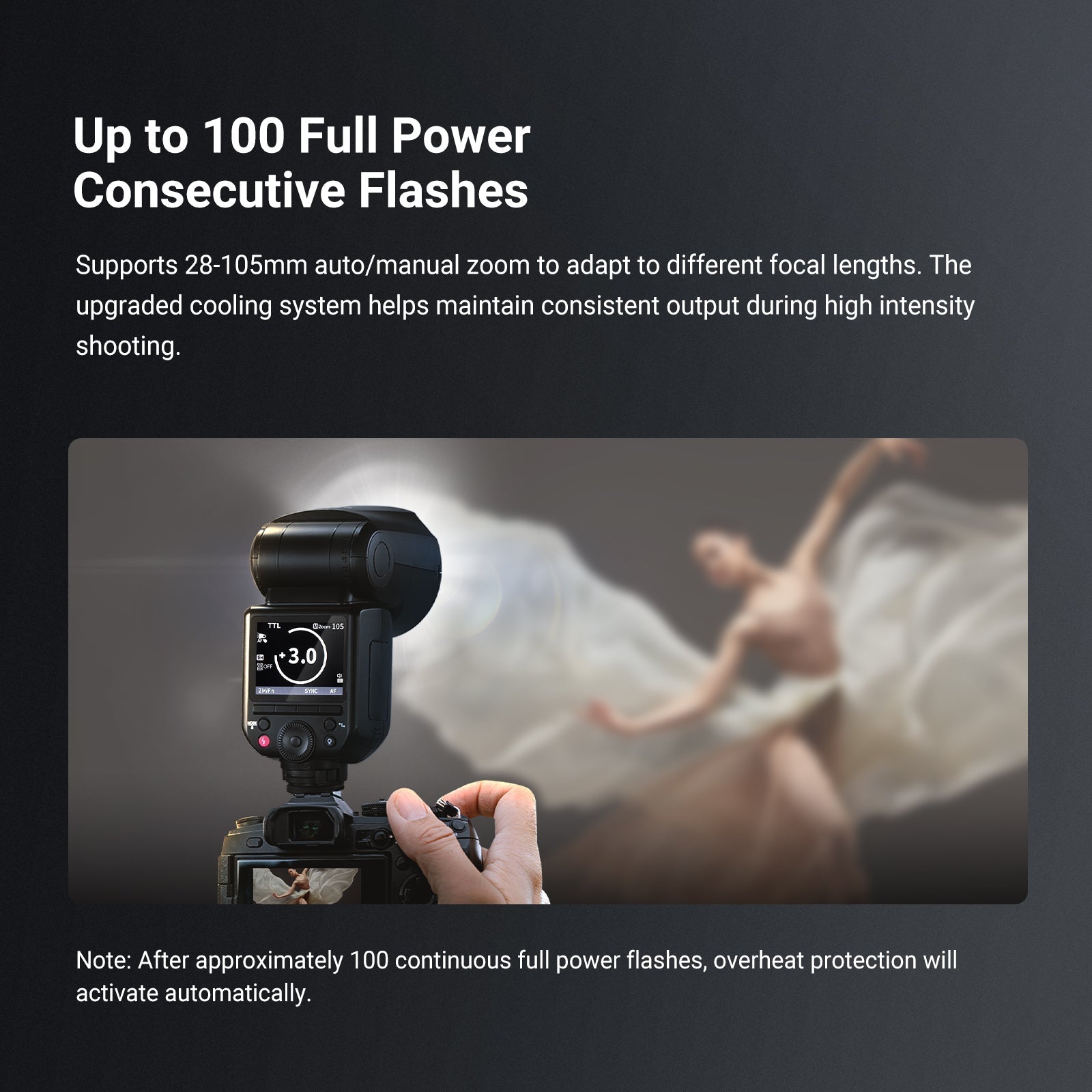 NEEWER Z2PRO 76Ws TTL Round Head Flash Speedlite