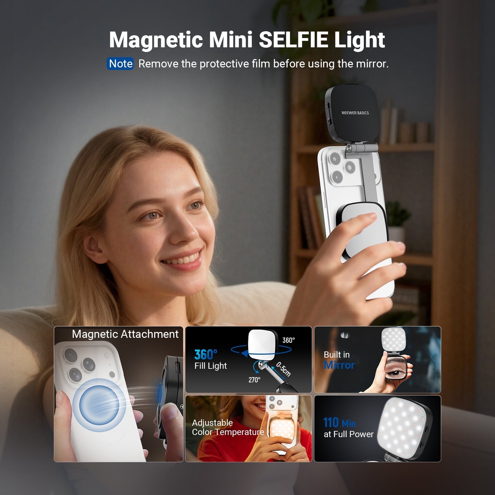 NEEWER BASICS NL45B Magnetic Selfie Light