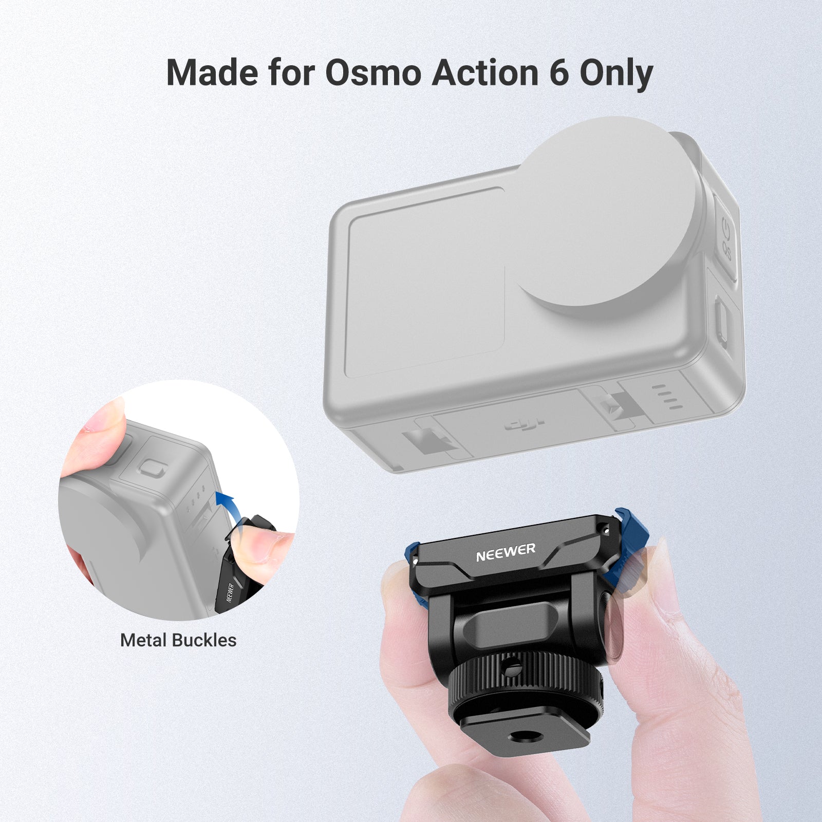 NEEWER AC072 Magnetic Quick Release Mount For DJI Osmo Action 6