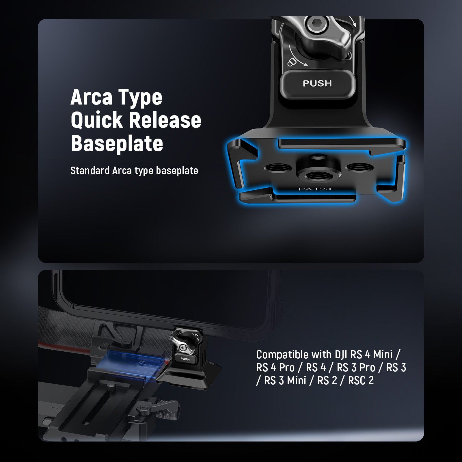NEEWER PA124 Quick Release Phone Tripod Mount with Arca Type Base