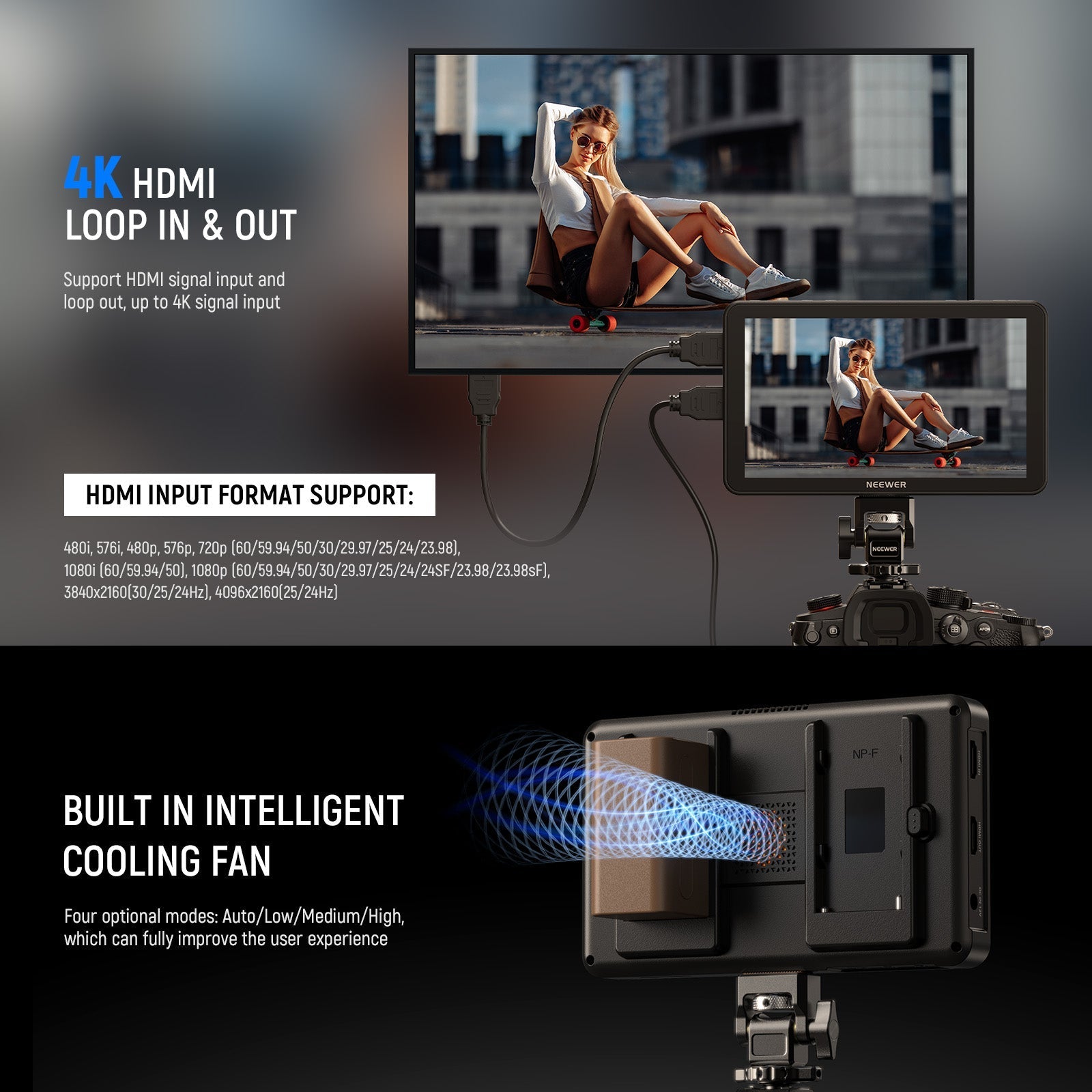 NEEWER F700 LED 7" Camera Touch Screen Monitor