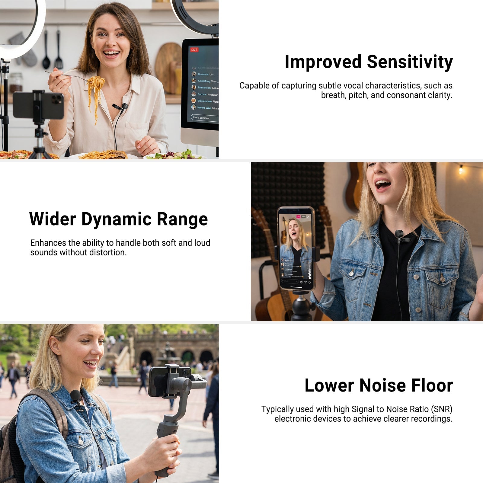 NEEWER LM10 2 Pack 3.5mm TRS ø9.7mm Lavalier Microphone