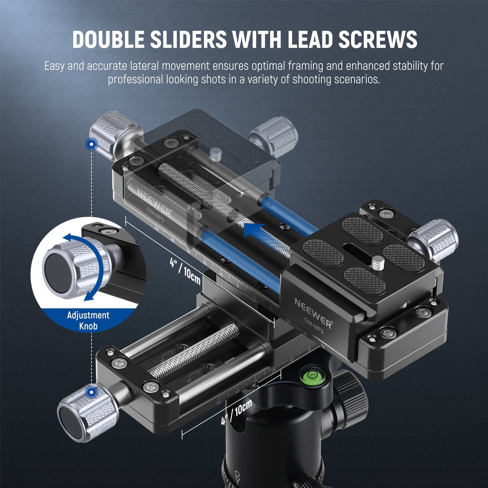 NEEWER GM-MP3 4 Axis Macro Focusing Rail