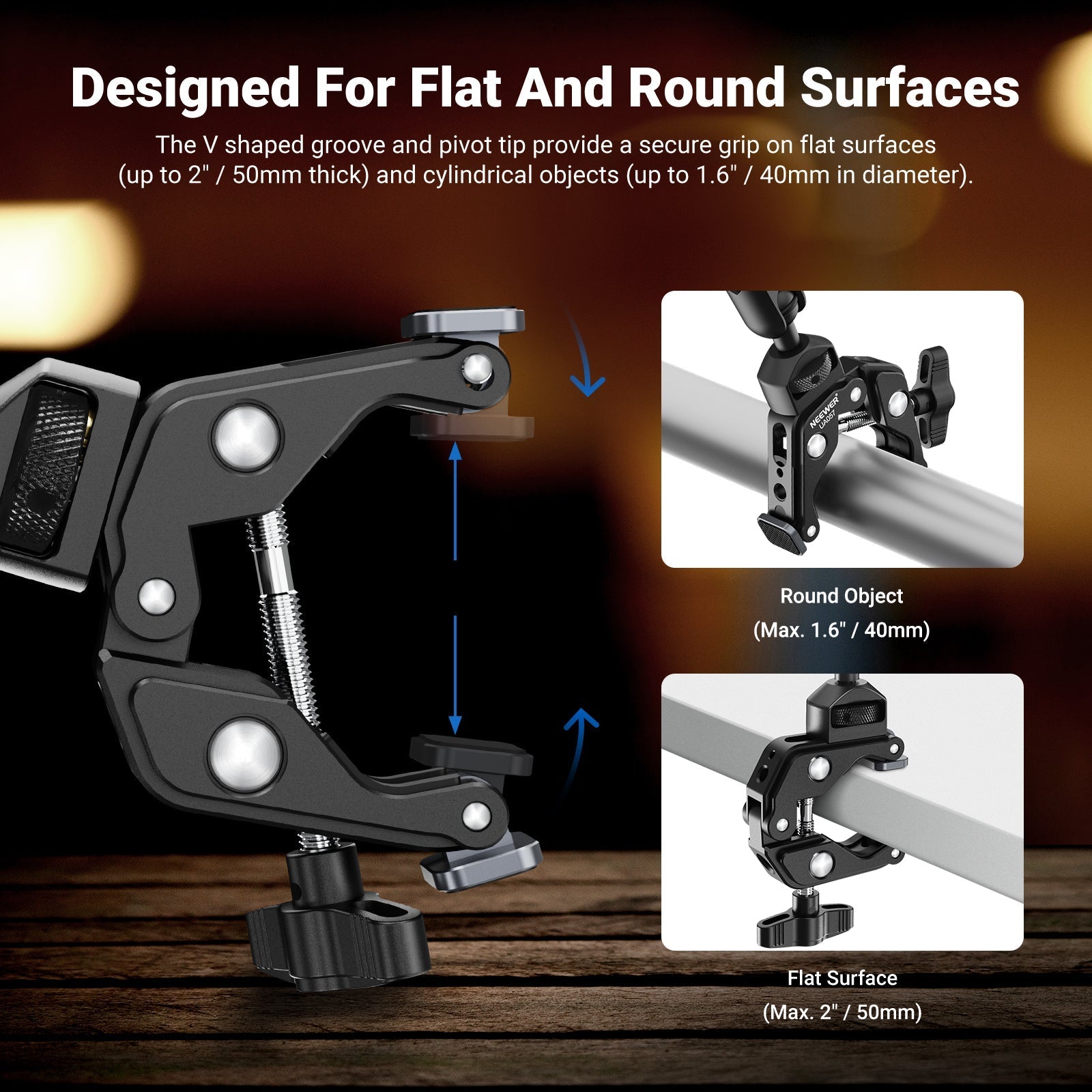 NEEWER UA057 22" Articulating Magic Arm with Super Clamp & Phone Holder