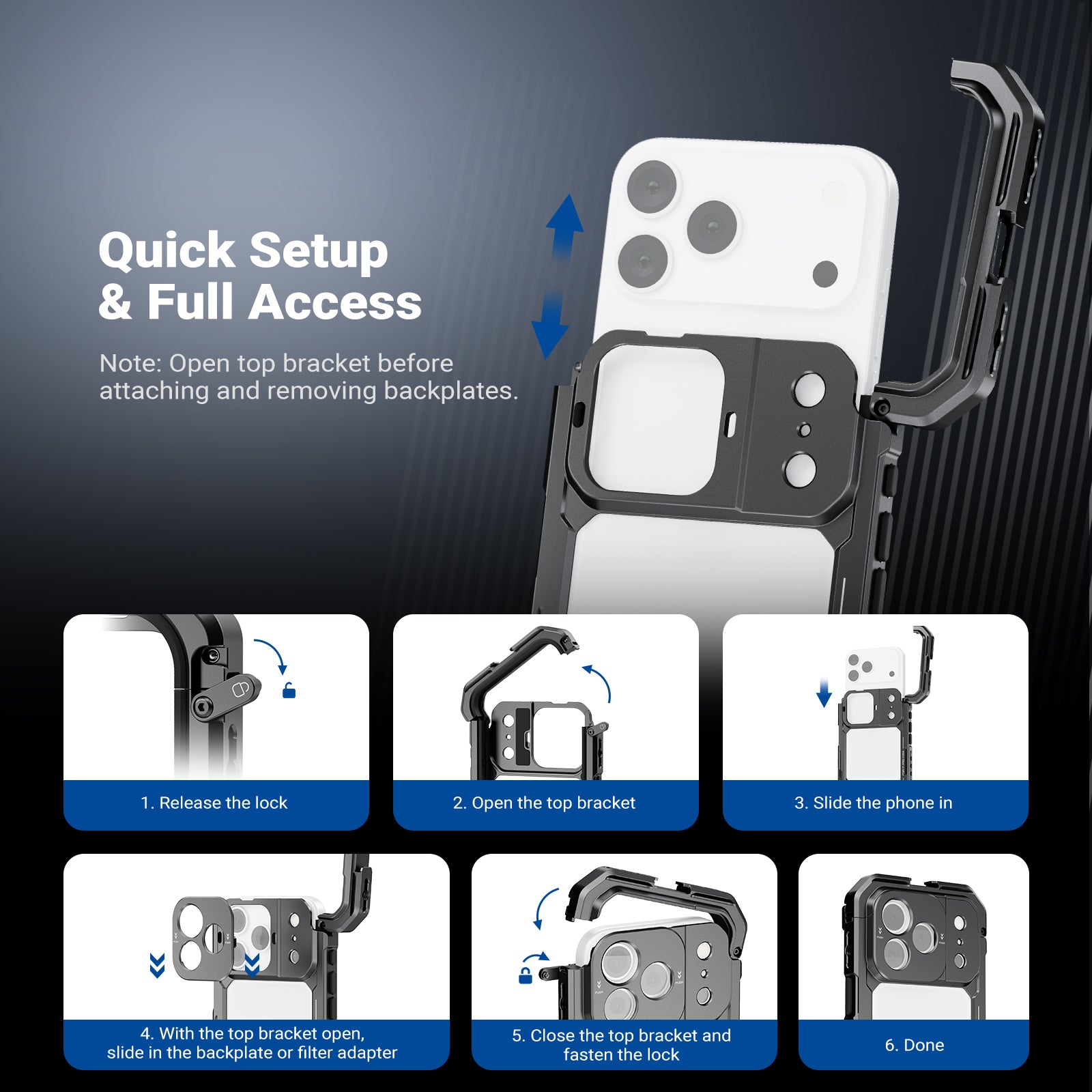 NEEWER PA143/PA144 Phone Cage Handles Kit Compatible with iPhone 17 Pro/Pro Max