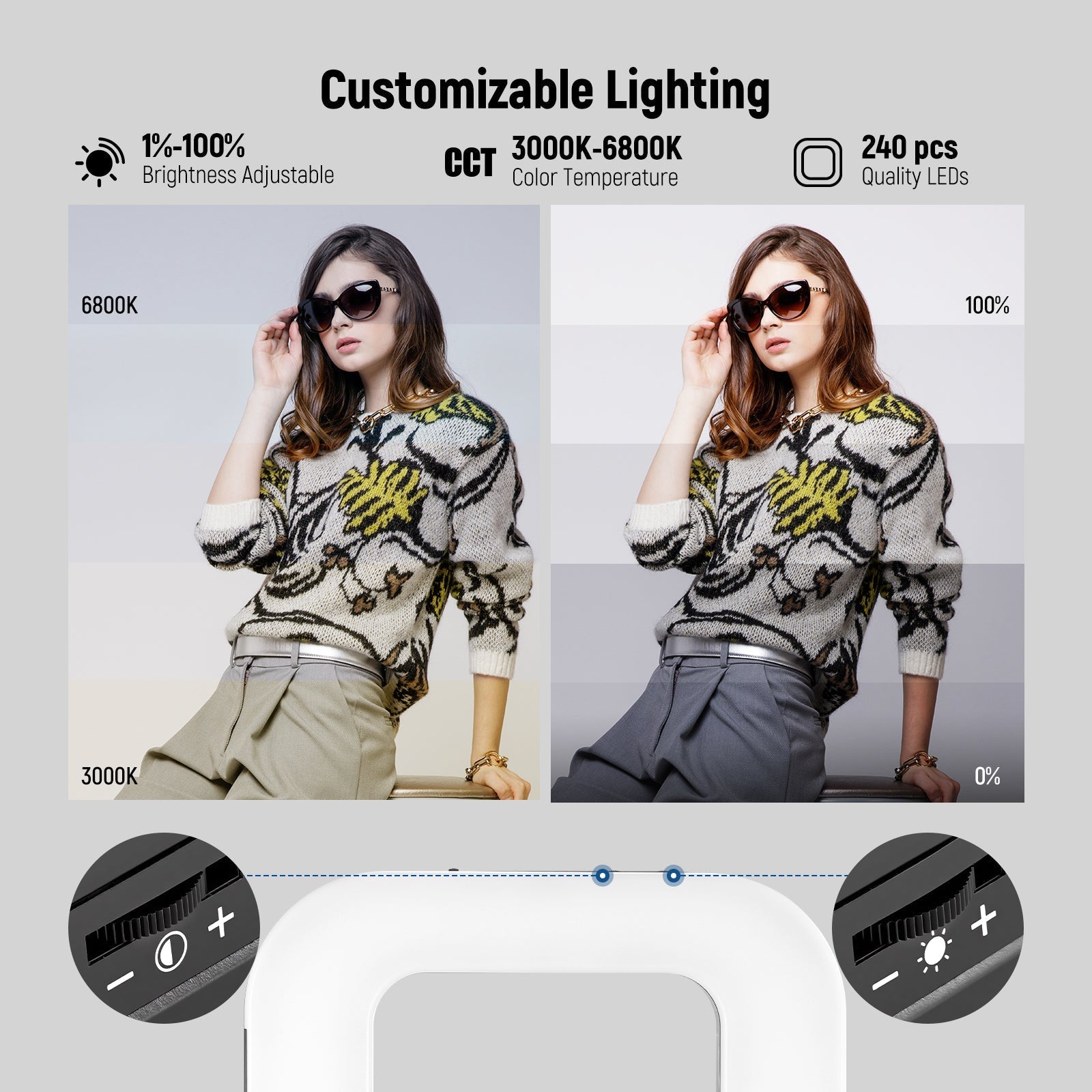 NEEWER ENTRY LEVEL VERSION NL200B Phone Video Rig with Selfie Light