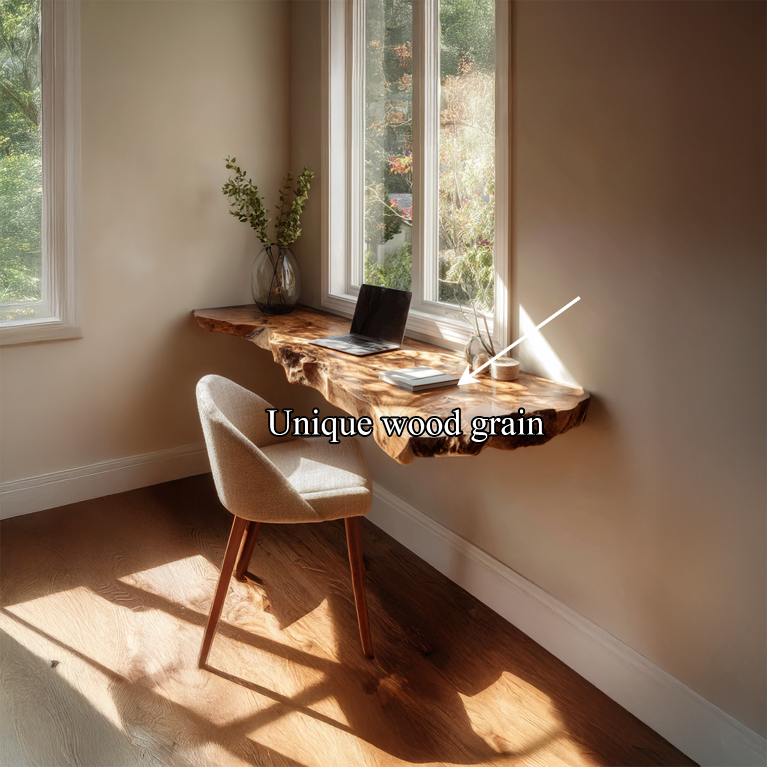 Mid Century Floating Desk Small Office