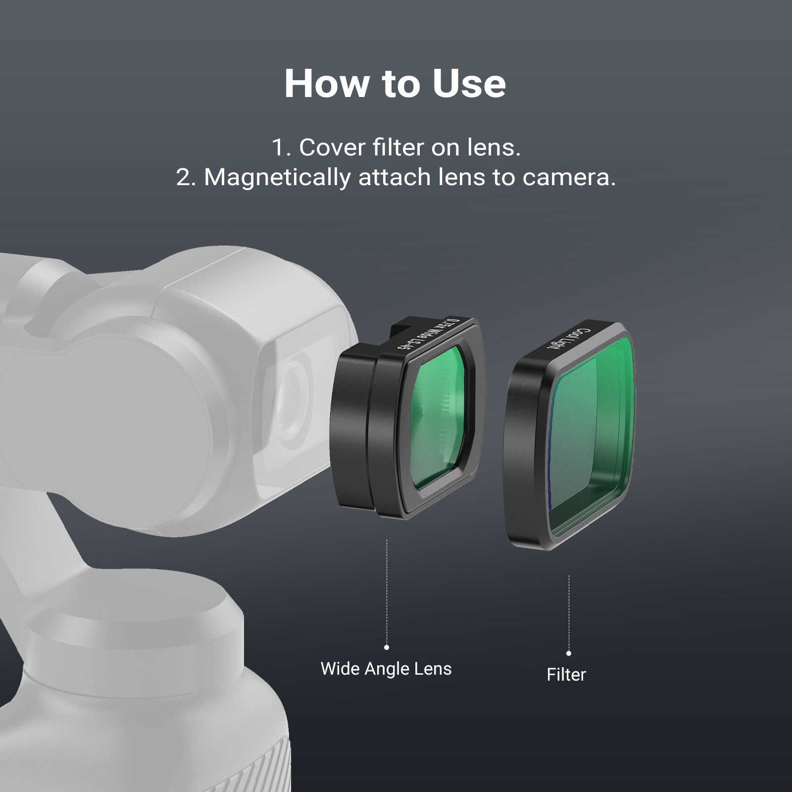 NEEWER FL-C84 Lens Filter Set For DJI Osmo Pocket 4/3/ Xtra Muse