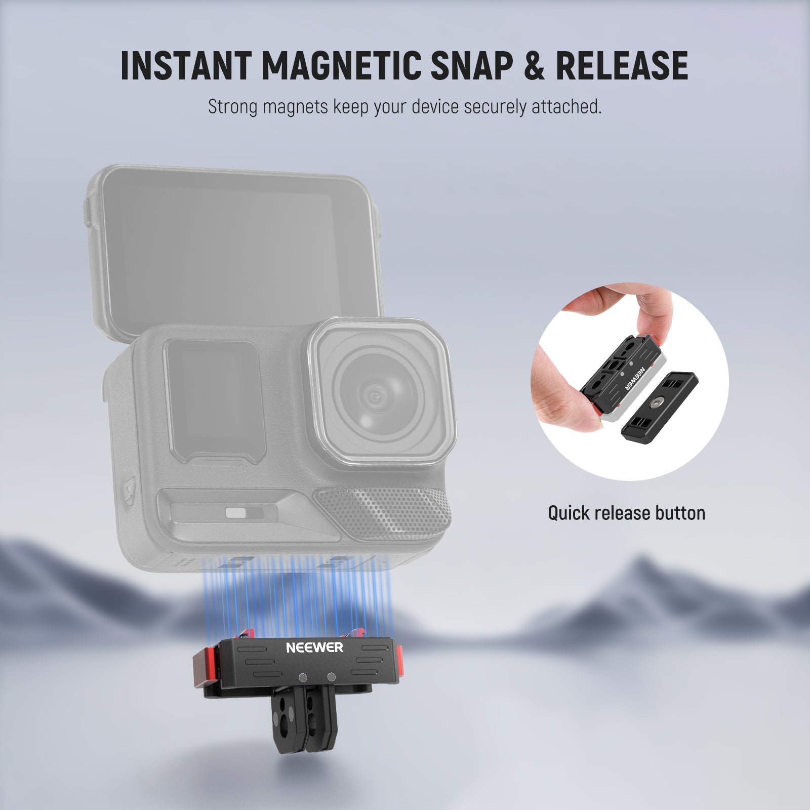 NEEWER GP-88/GP-87 Magnetic Quick Release Mount For Insta360