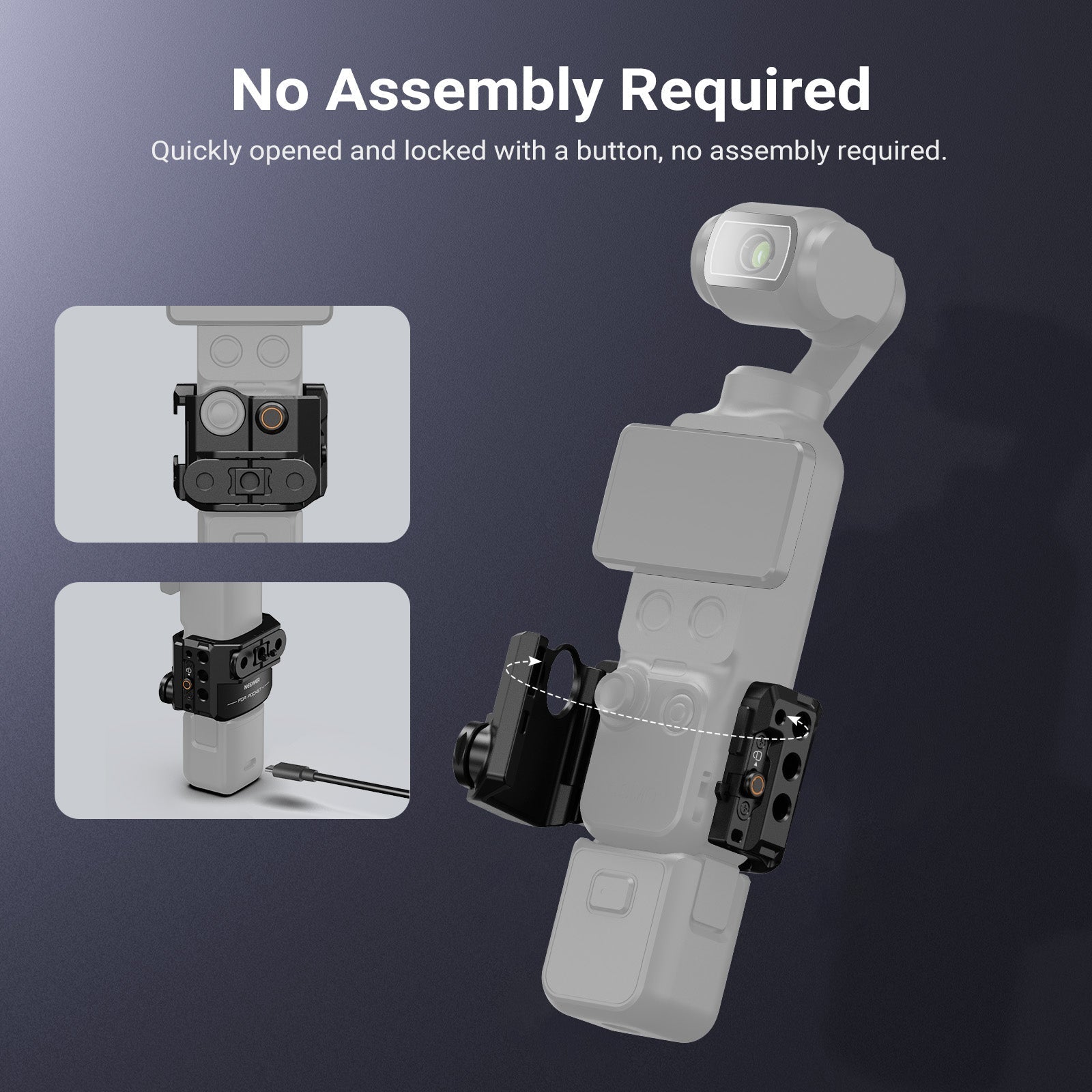 NEEWER AC069 Action Camera Cage Compatible with DJI Osmo Pocket 4 & Xtra Muse