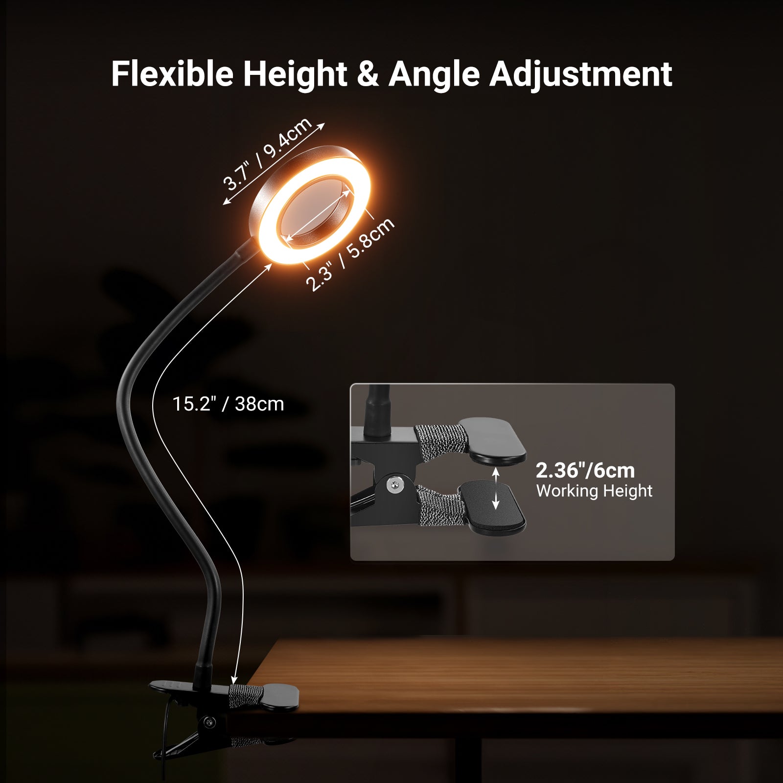 NEEWER ENTRY LEVEL VERSION N34 10X Magnifying Glass with Light & Stand