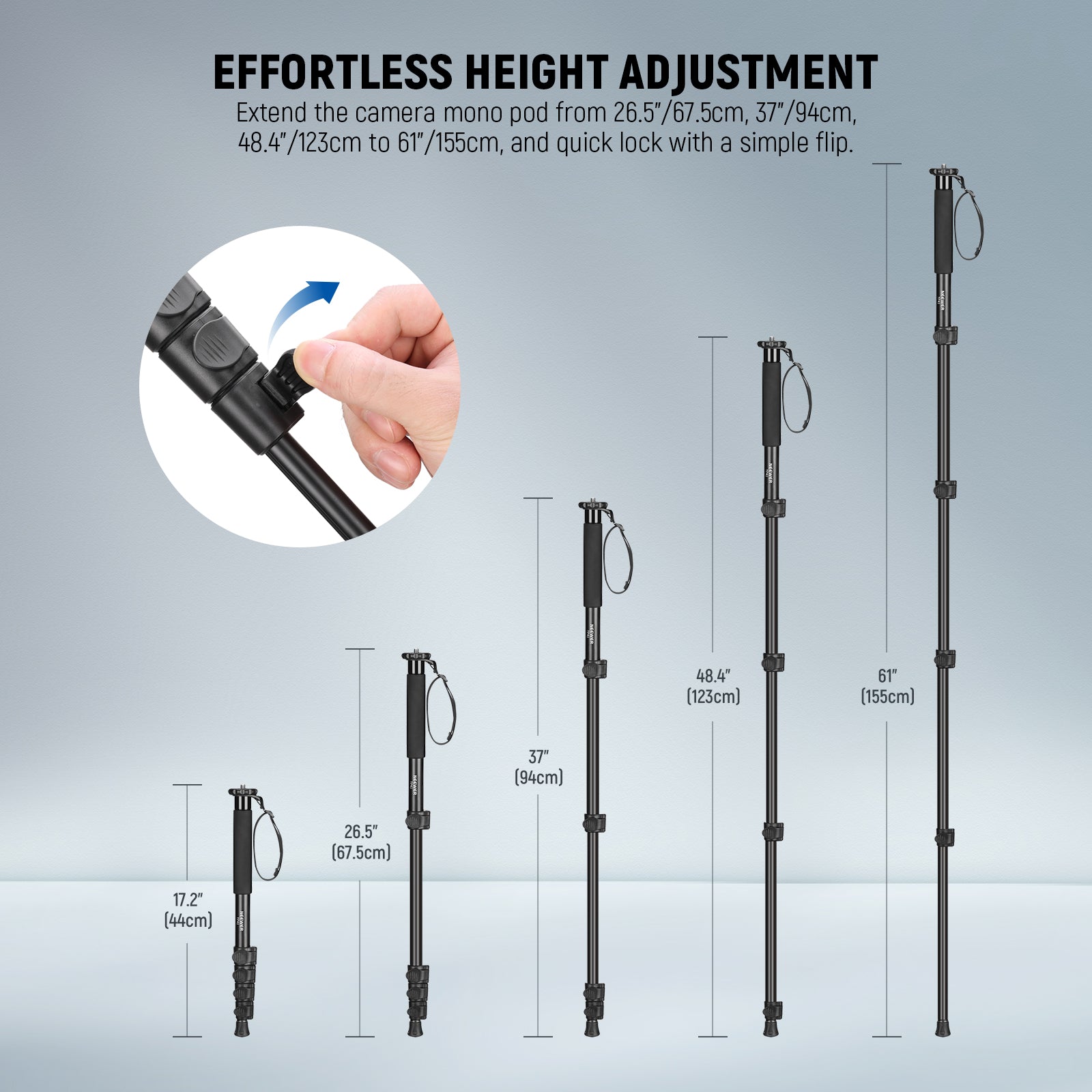 NEEWER TP41 61" Camera Monopod Stand