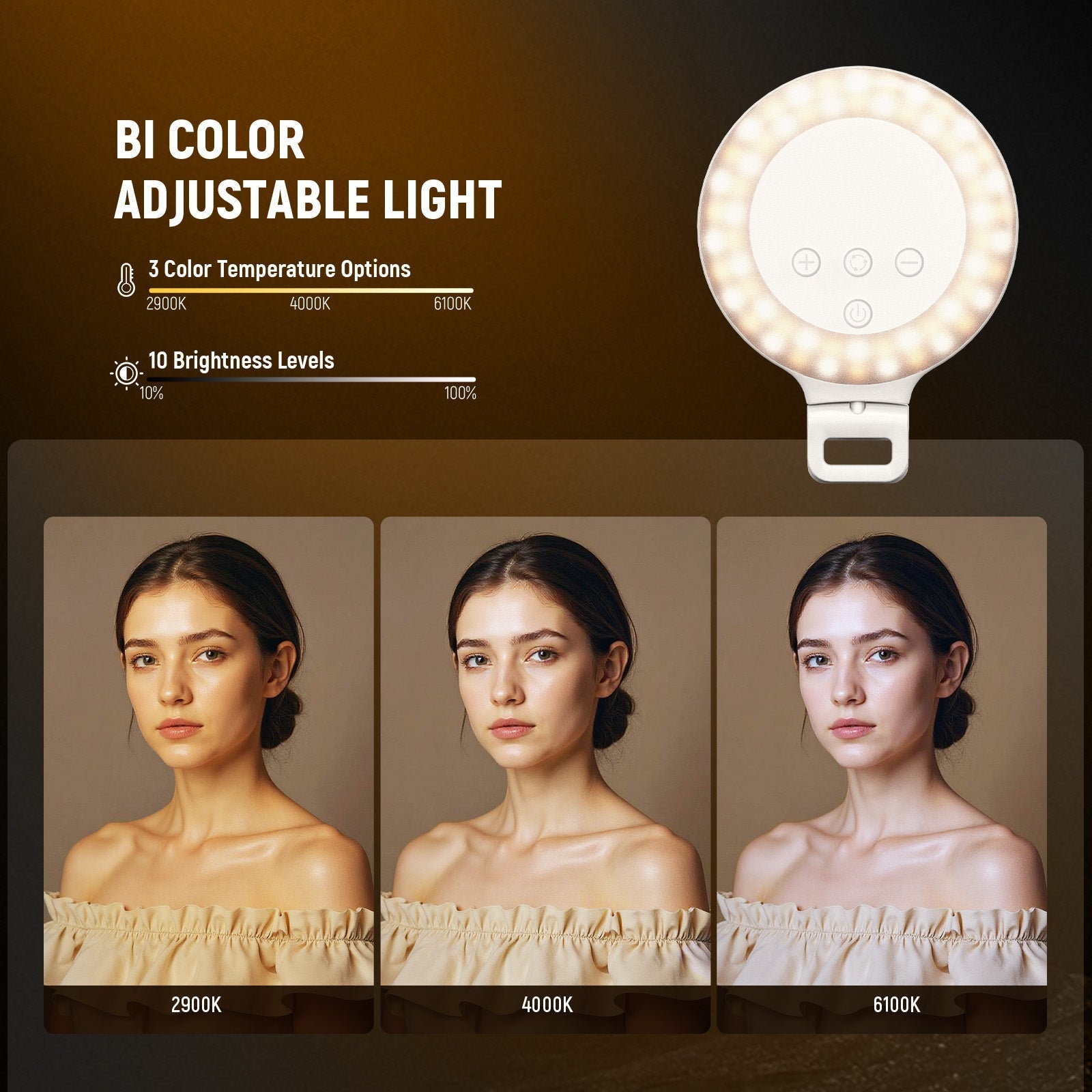 NEEWER ENTRY LEVEL VERSION NR5 3.8" Clip on Selfie Ring Light