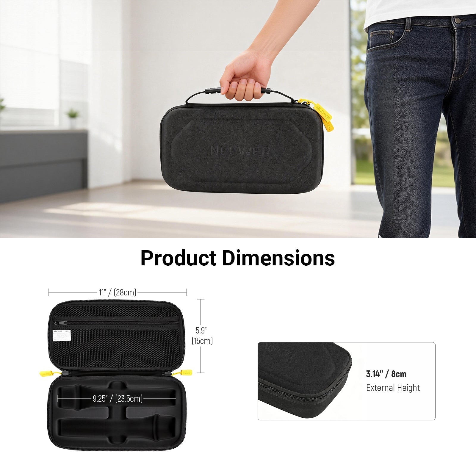 NEEWER PD033 Wireless Microphone Case For JBL PartyBox Dual Mic