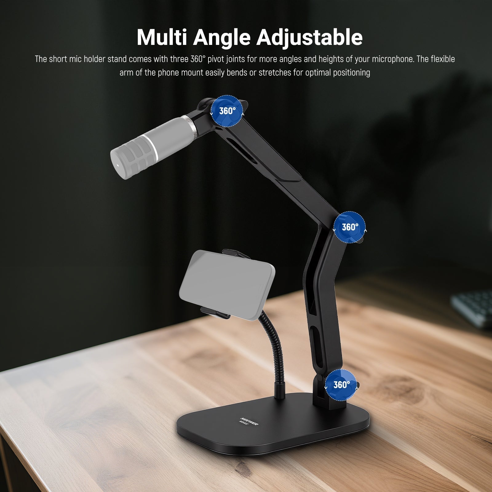 NEEWER MS022 Desk Microphone Stand