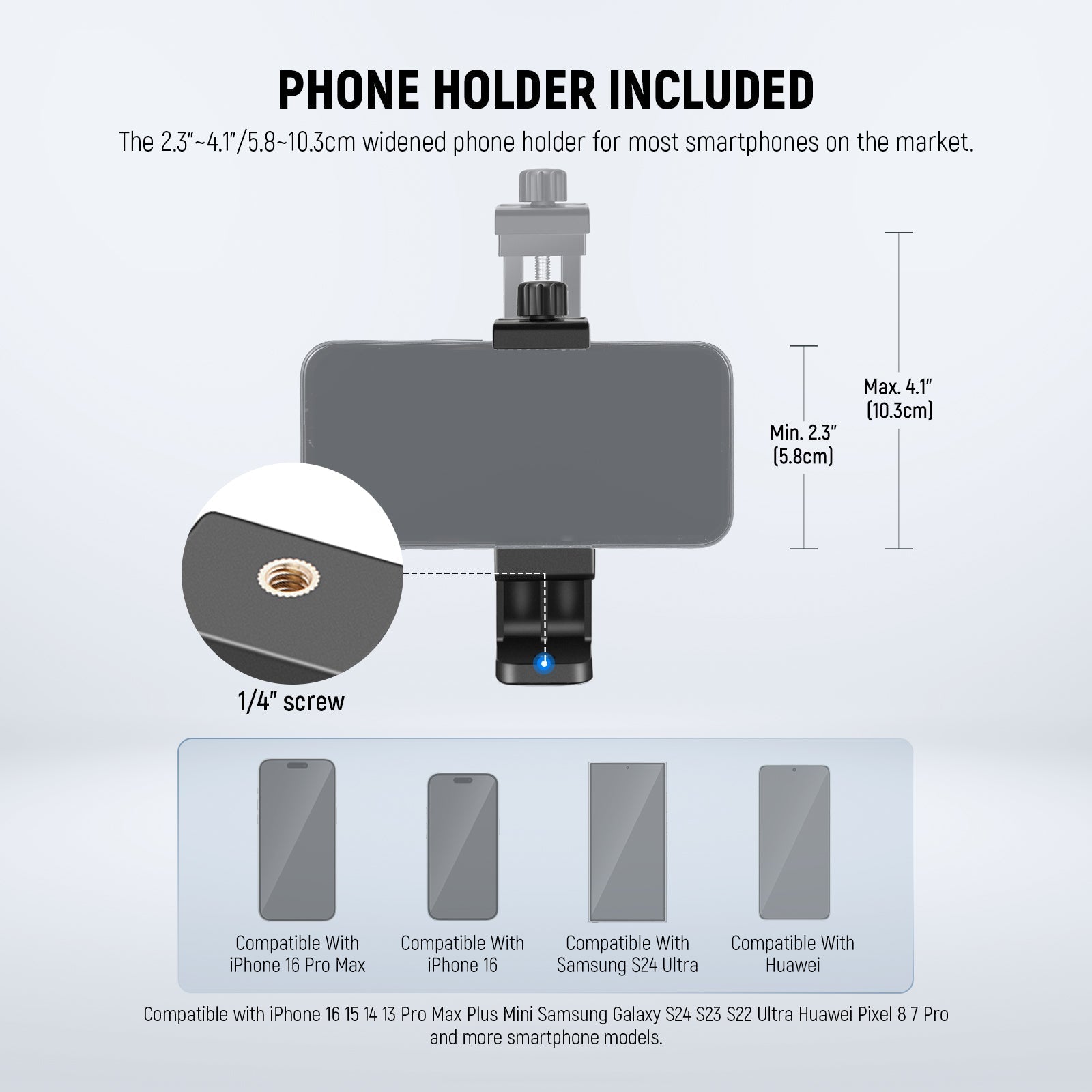 NEEWER BASICS TS03 66" Phone Tripod with Remote & Phone Holder