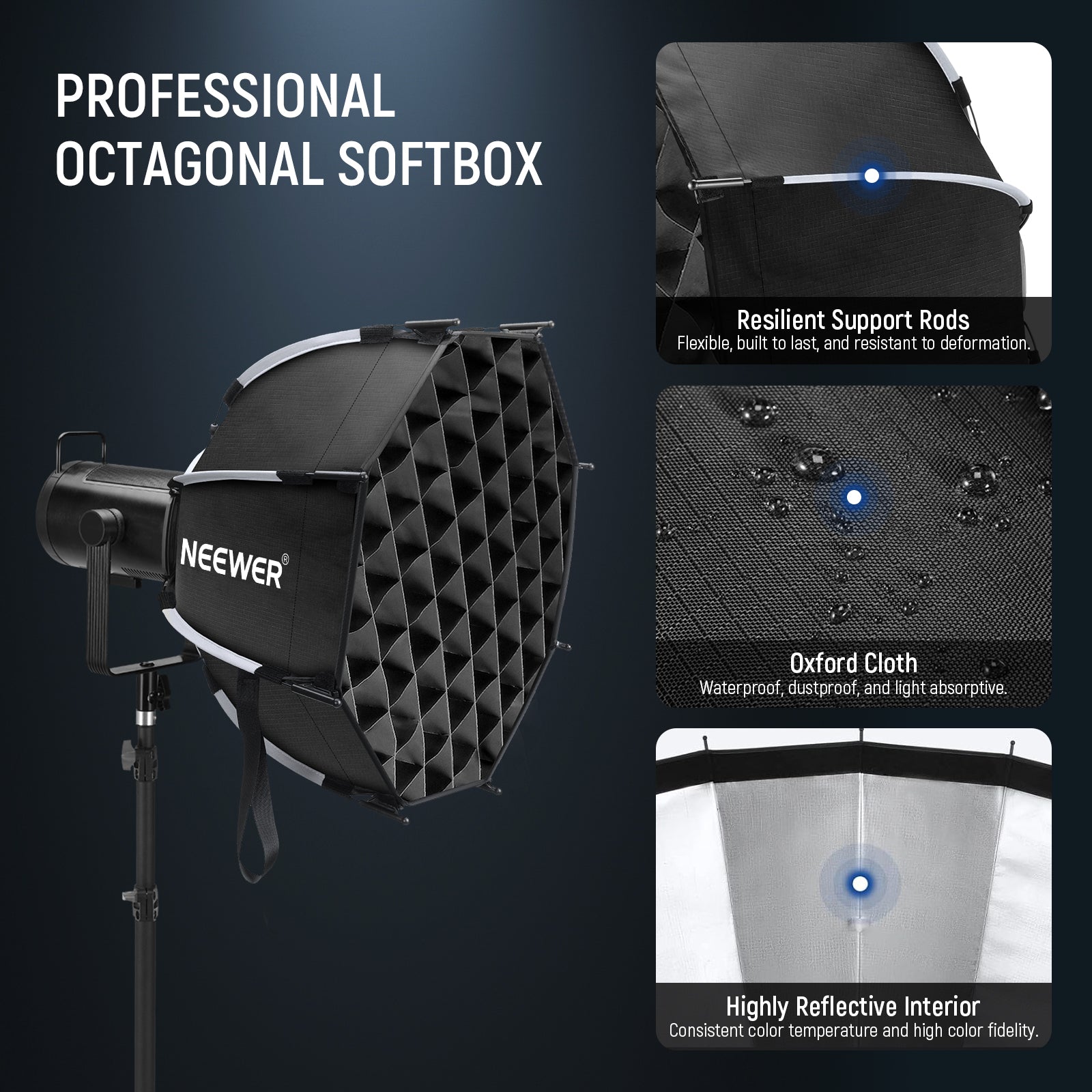 NEEWER 45CM/65CM/90CM Quick Release Octagonal Softbox