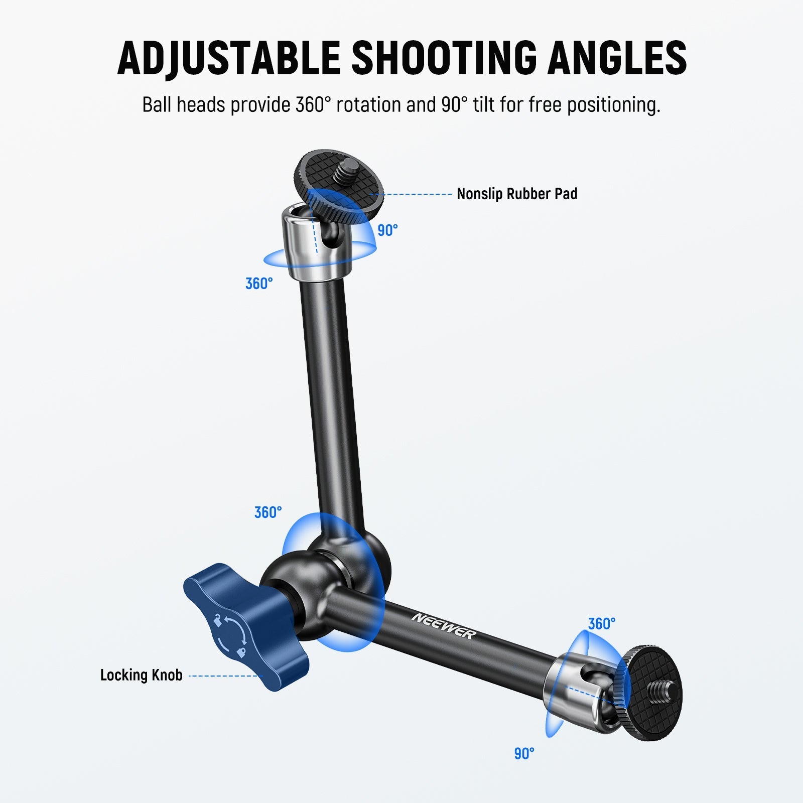 NEEWER ST08 9.8"/25cm Aluminum Alloy Magic Arm