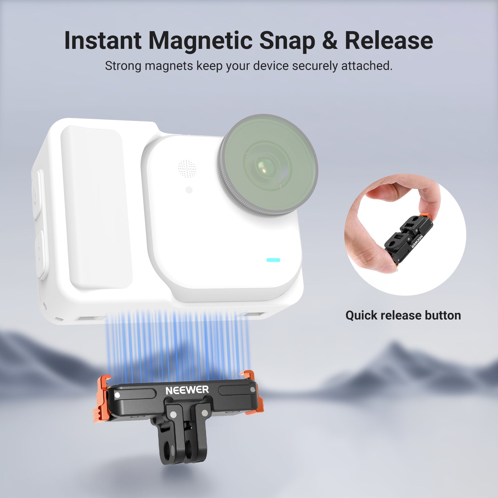 NEEWER AC045 Magnetic Mount Adapter For Insta360 GO Ultra