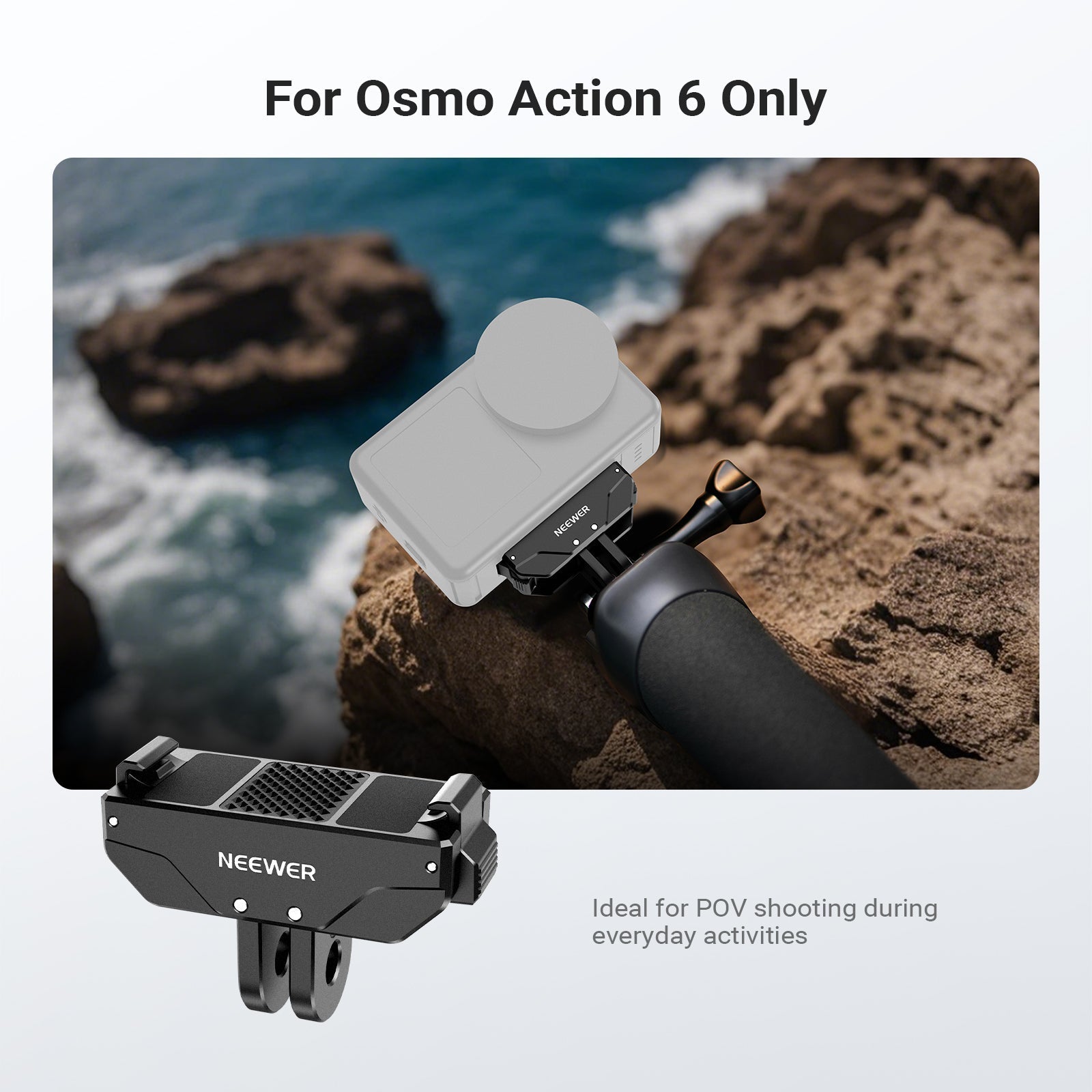 NEEWER AC071 Magnetic Quick Release Mount For DJI Osmo Action 6