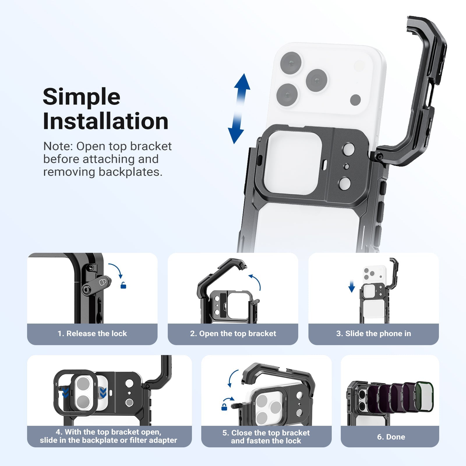 NEEWER Filter Set for iPhone 17 Pro/Pro Max Phone Cage