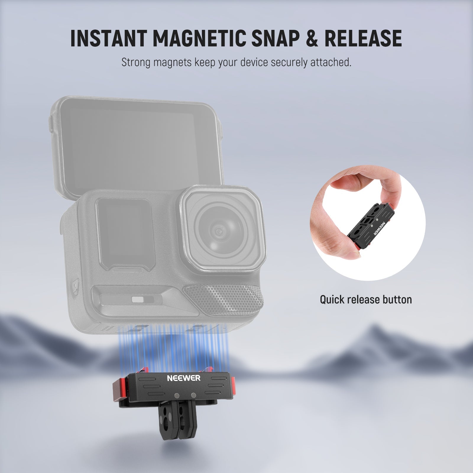 NEEWER GP-88/GP-87 Magnetic Quick Release Mount For Insta360
