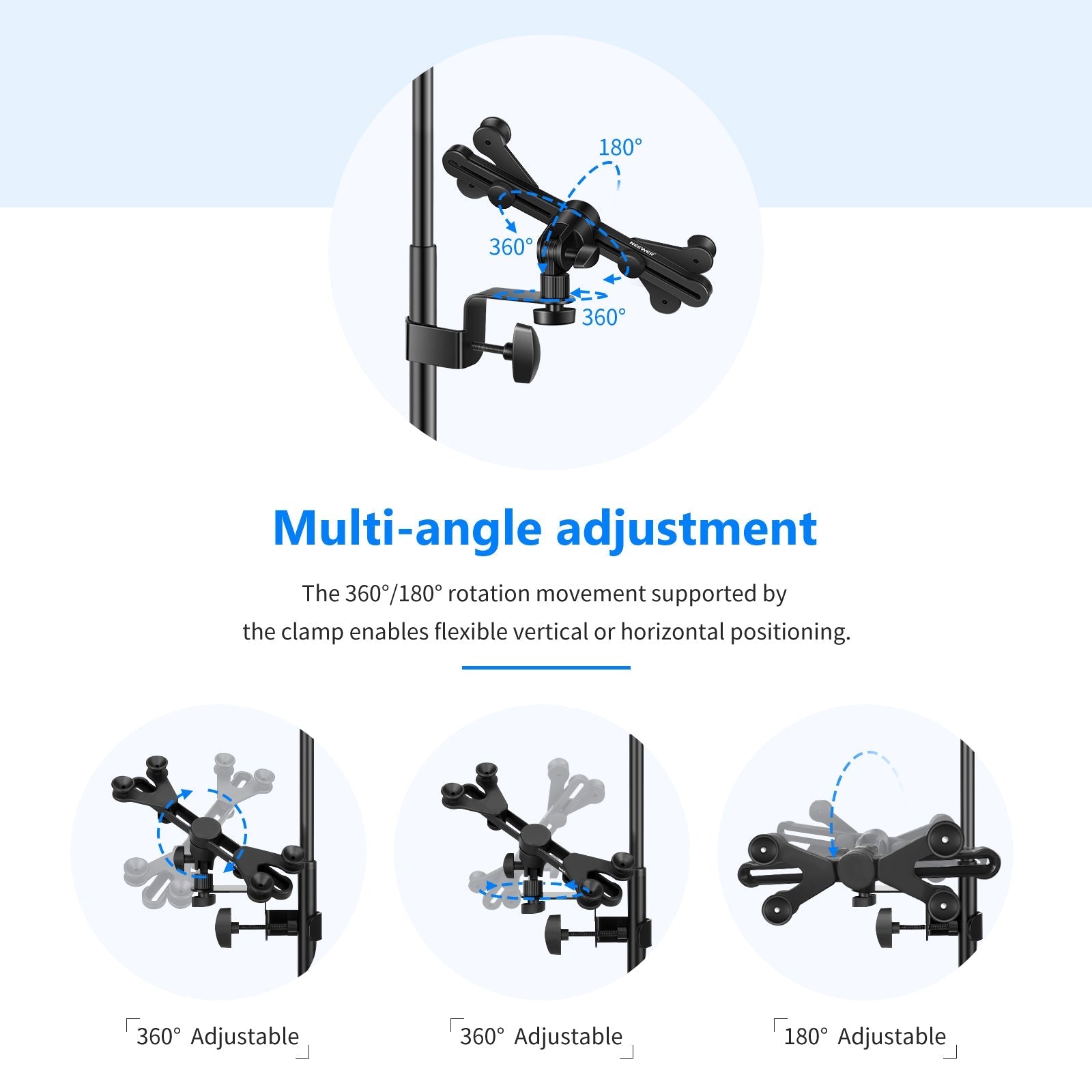 NEEWER 6-11 inch Adjustable Tablet Holder