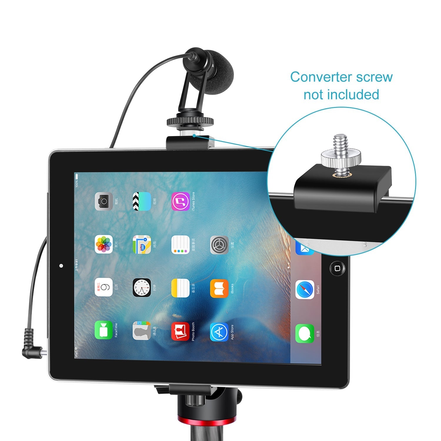 NEEWER 6.3-9.25 inch iPad Tablet Mount Holder