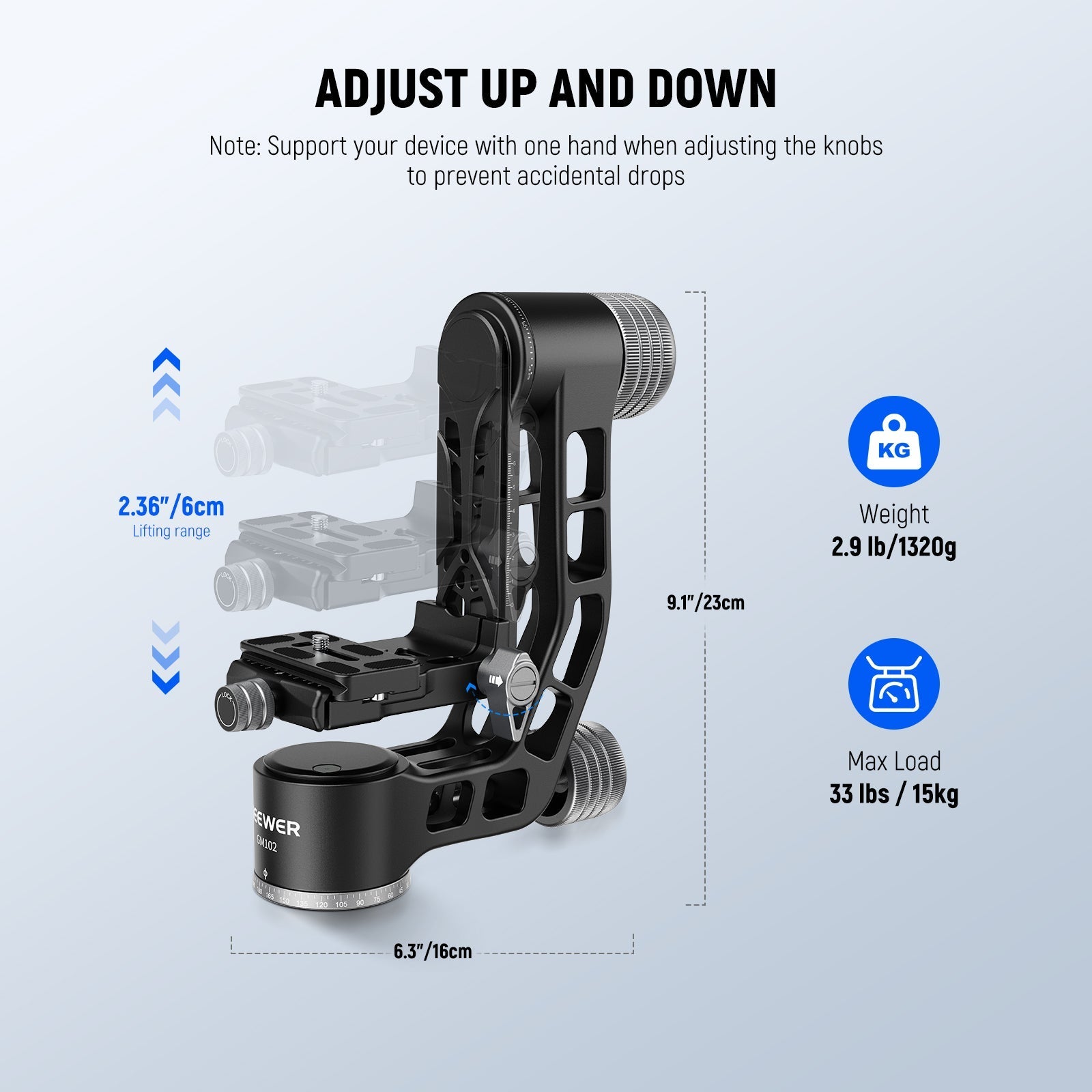NEEWER GM102 Tripod Gimbal Head