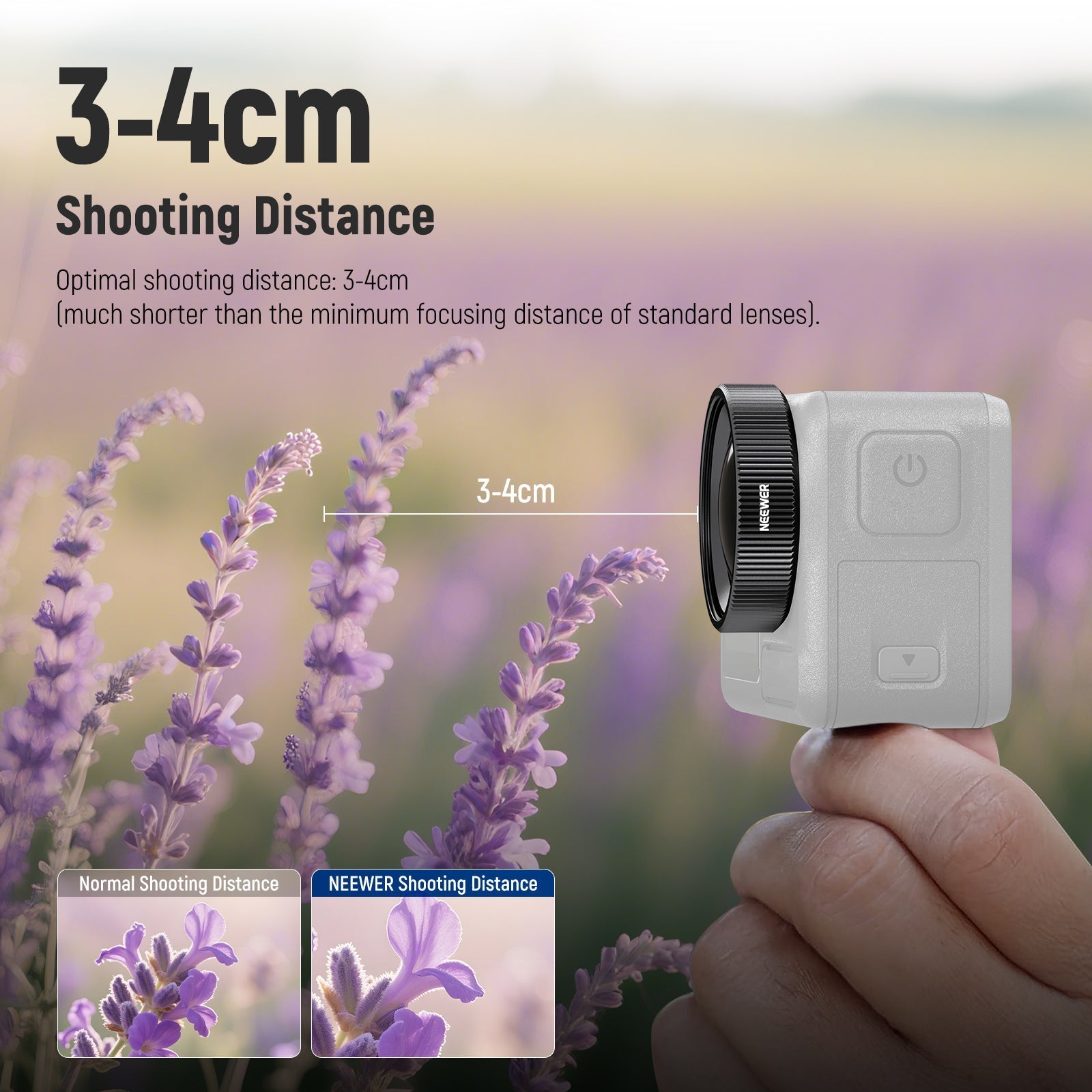 NEEWER LS-68 2X Macro Lens For DJI Osmo Nano Action 5 Pro Action 4