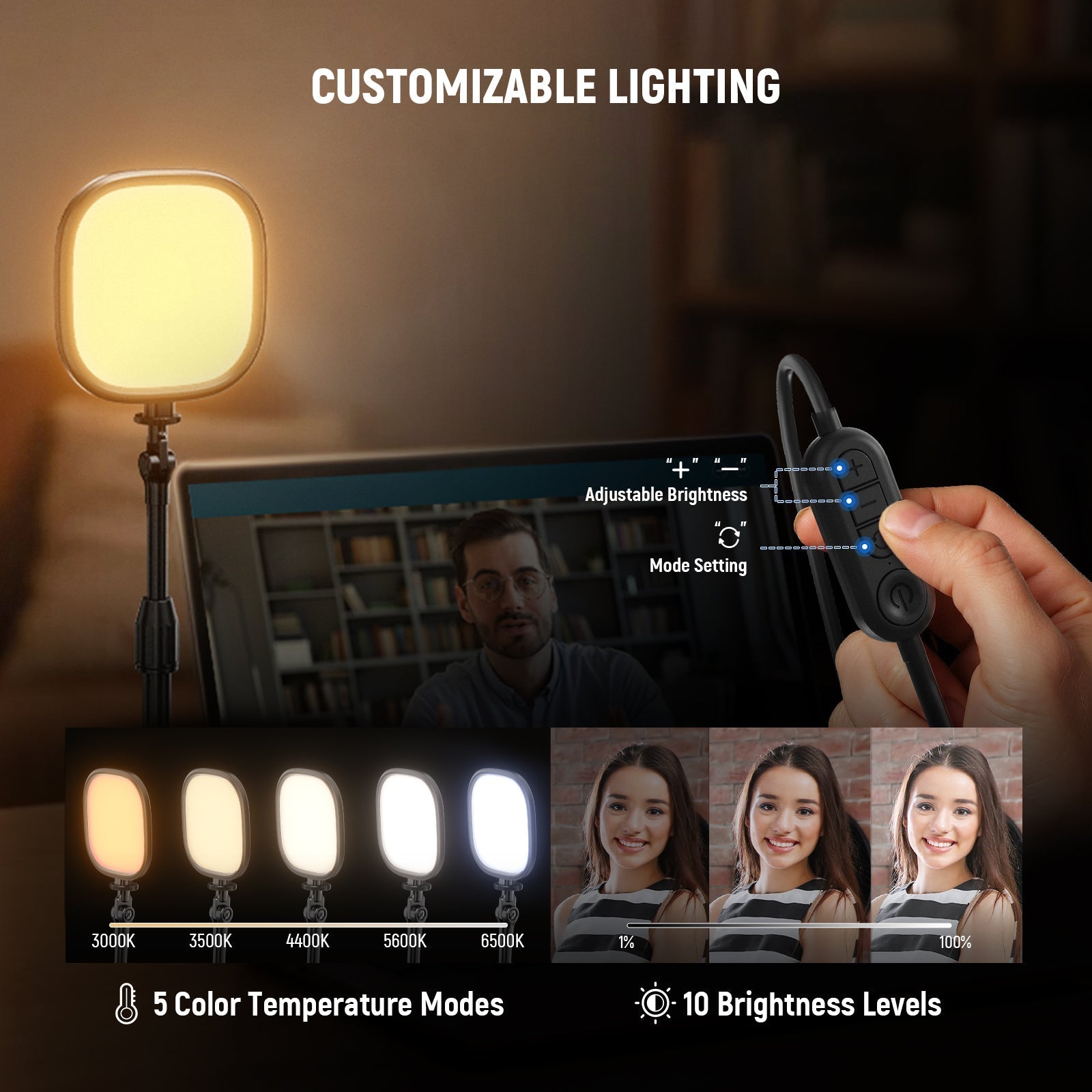 NEEWER BASICS NL10 5" Bi-Color Desk Light Kit