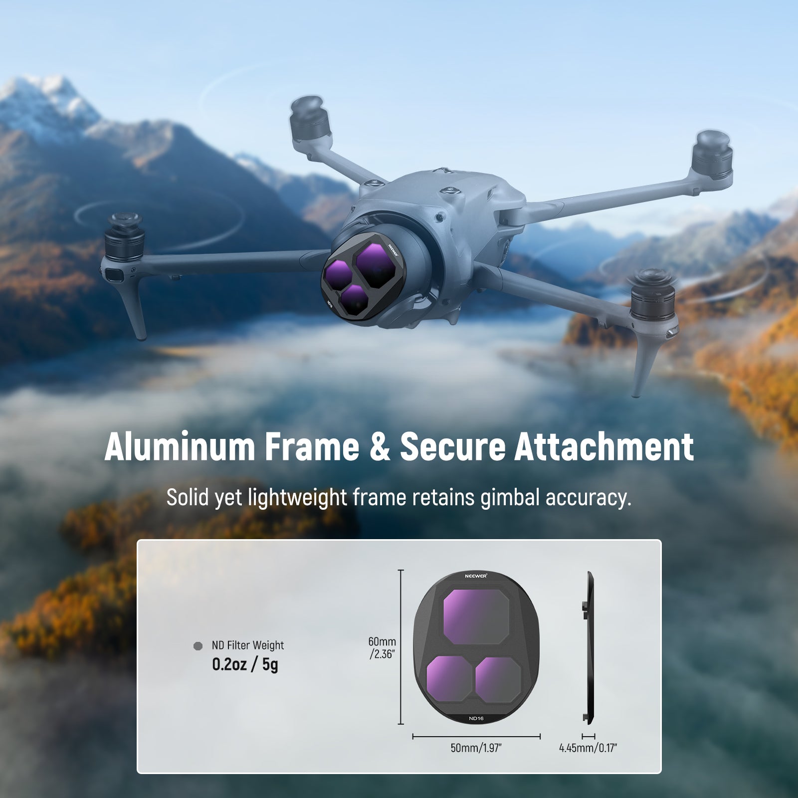 NEEWER CPL + ND Filter Set For DJI Mavic 4 Pro Drone