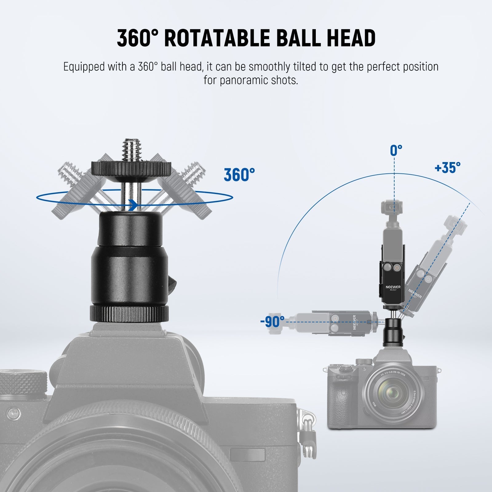 NEEWER GP-68 Extension Adapter Mount Kit For DJI Osmo Pocket 3