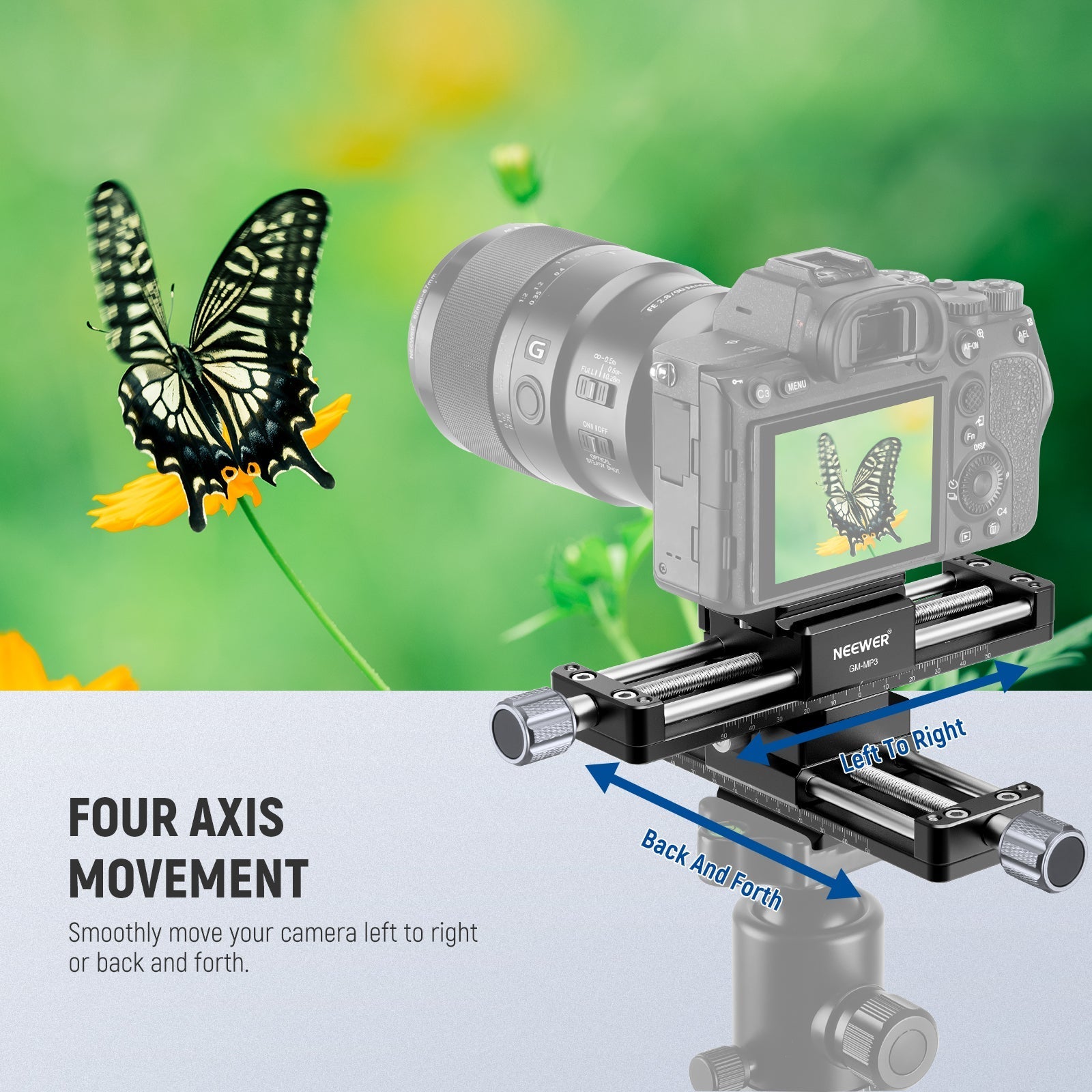 NEEWER GM-MP3 4 Axis Macro Focusing Rail