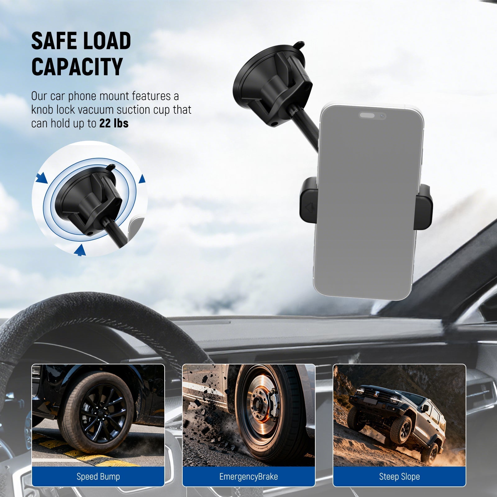 NEEWER PA136/PA137 Suction Cup Car Phone Holder