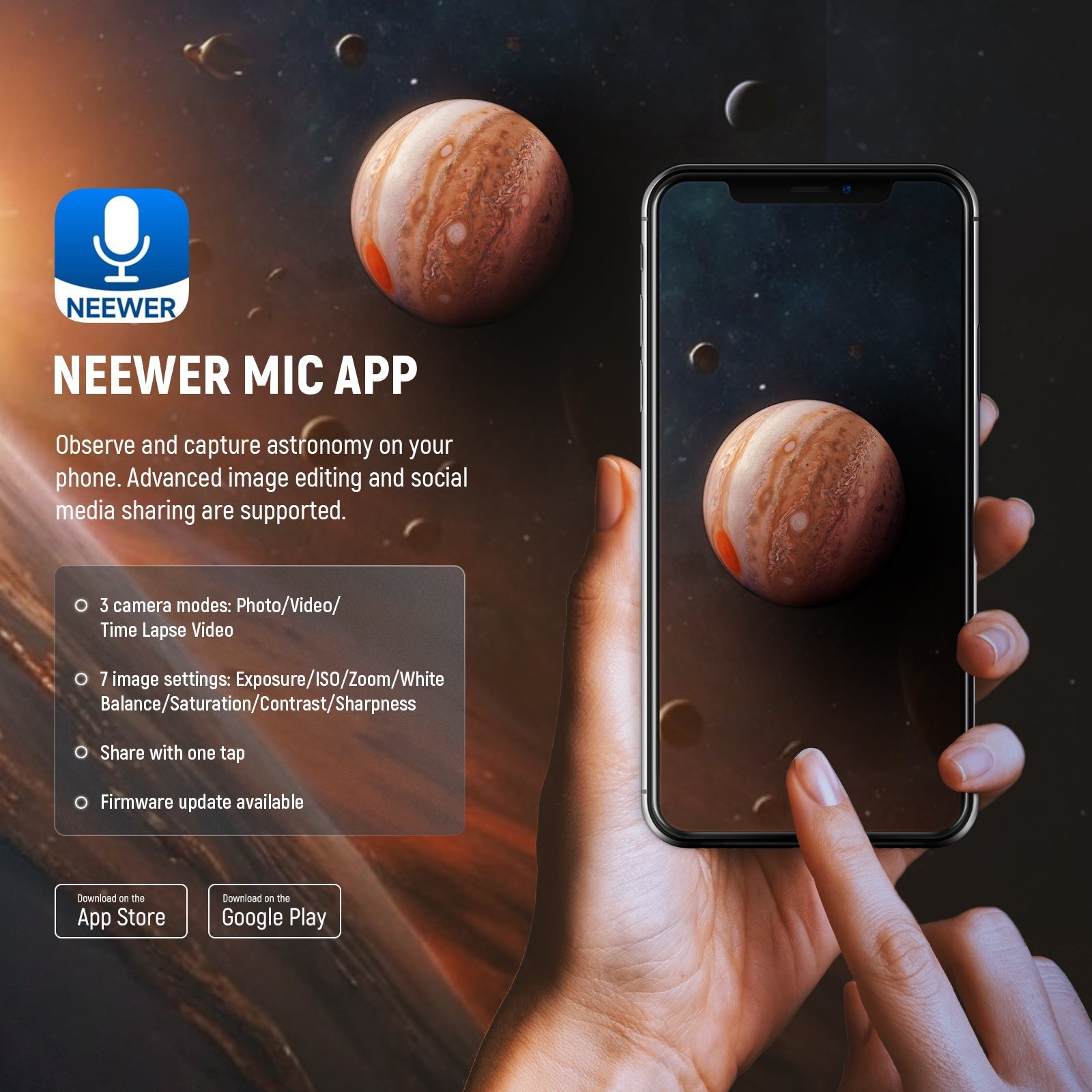 NEEWER LS-T22 1.25" Electronic Telescope Eyepiece with App Control