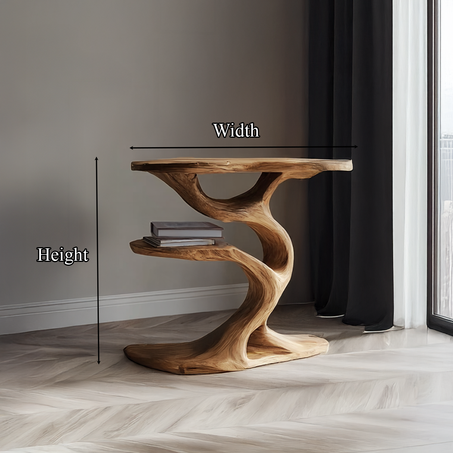 Rustic Tree End Table Living Room